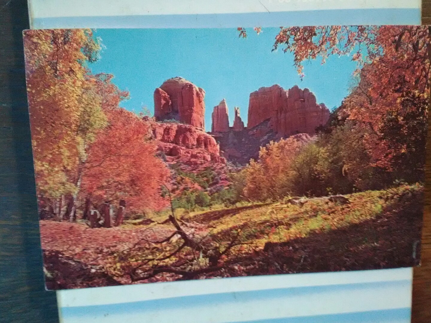 vintage POST CARD COURTHOUSE ROCK OAK CREEK CANYON ARIZONA