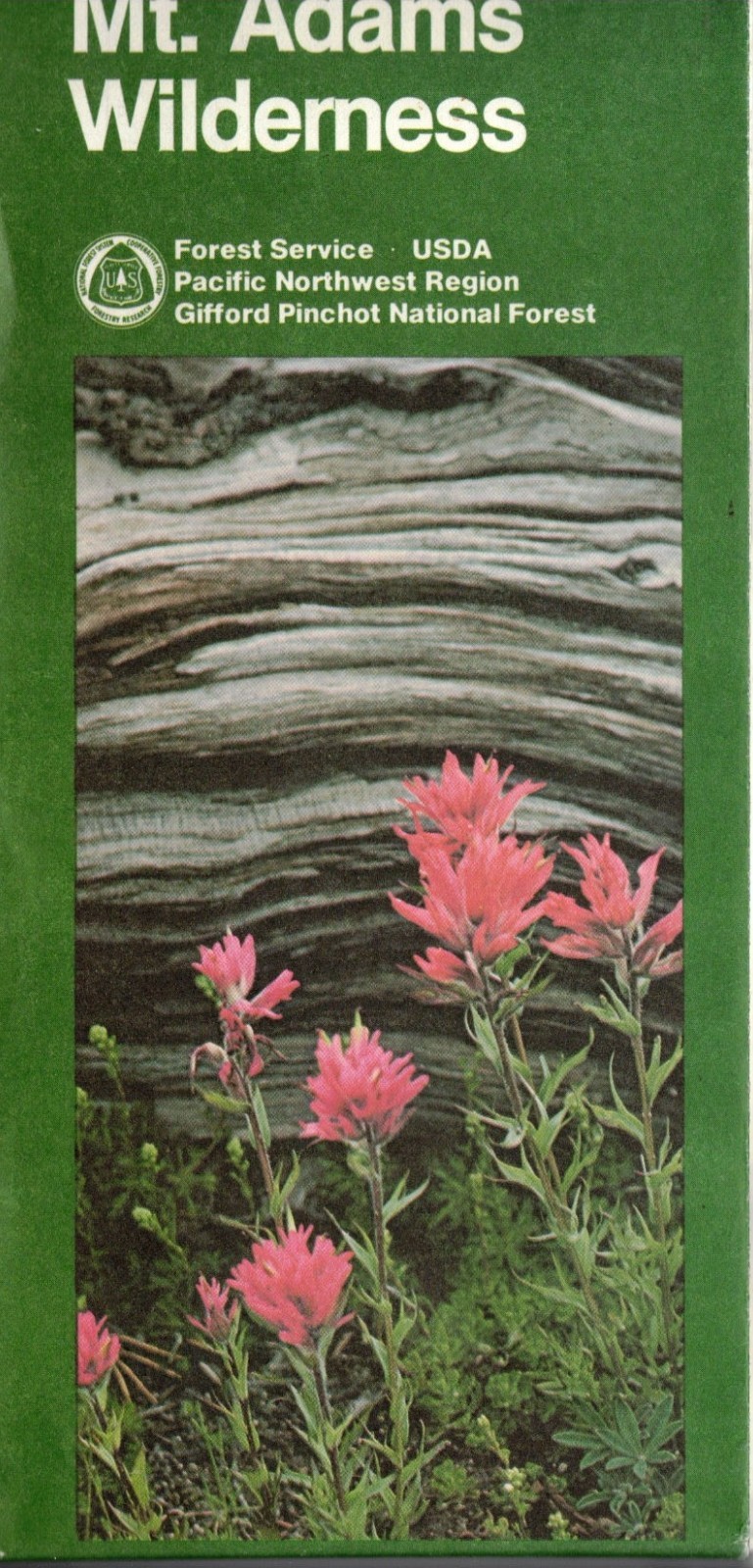 1977 Mt. Adams, WA USDA Pinchot National Forest Map, History, Indian Lands