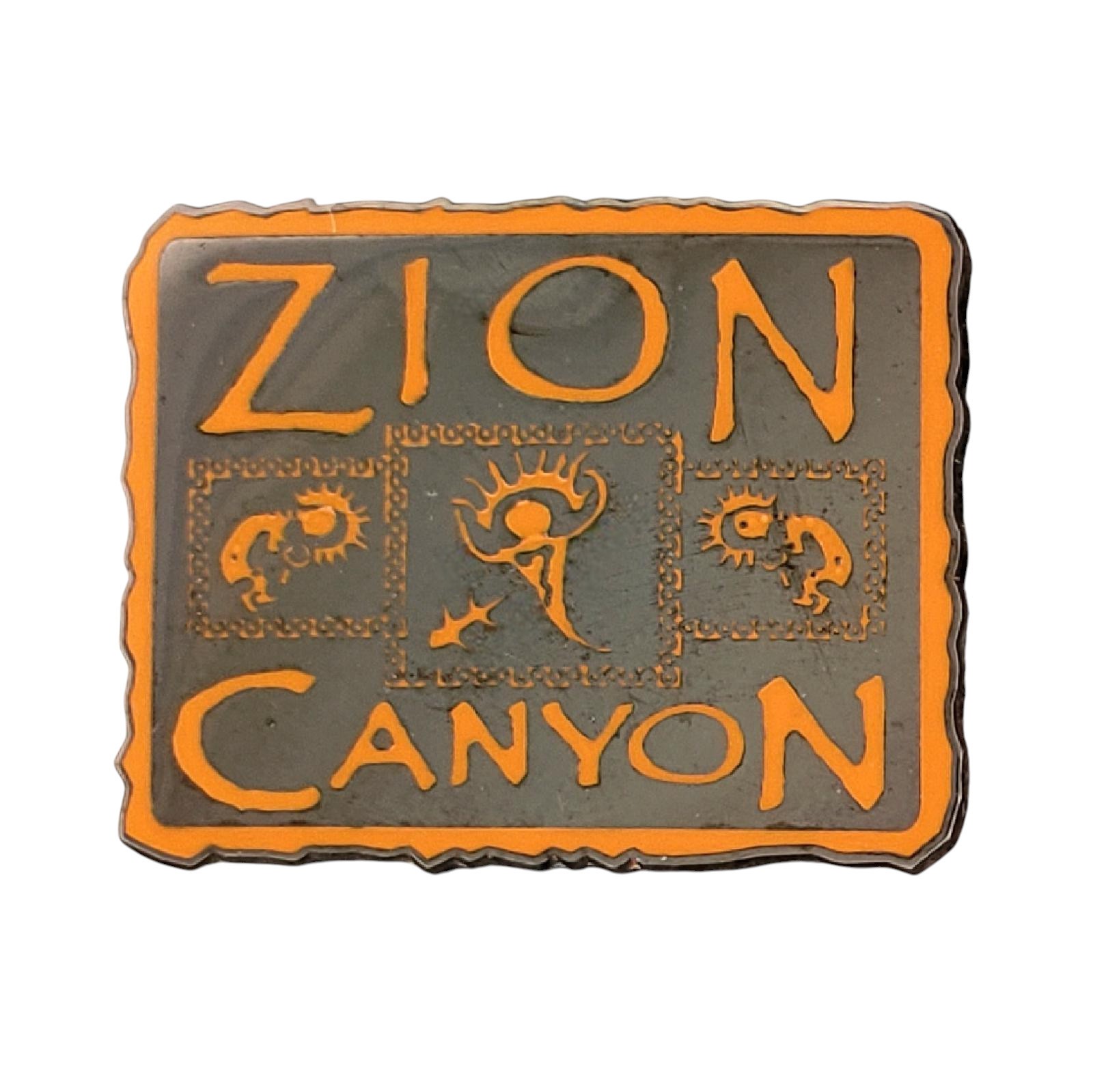 Zion Canyon Lapel Pin Utah National Park Southwest Kokopelli Style Vintage