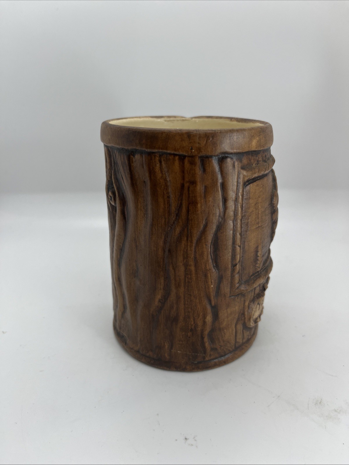 Vintage 1970’s Yellowstone National Park Geyser On Faux Wood Ceramic Mug