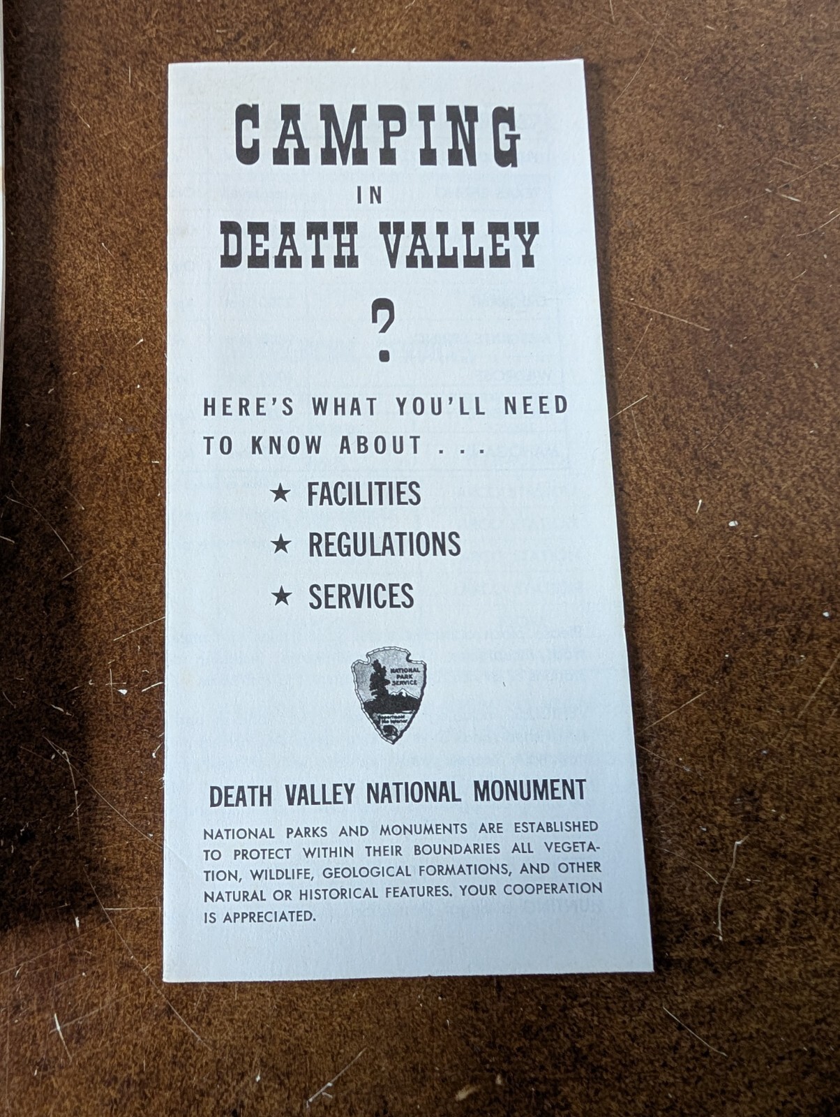 VTG 60s 70s Death Valley National Monument Scotty’s Castle Travel Park Guide