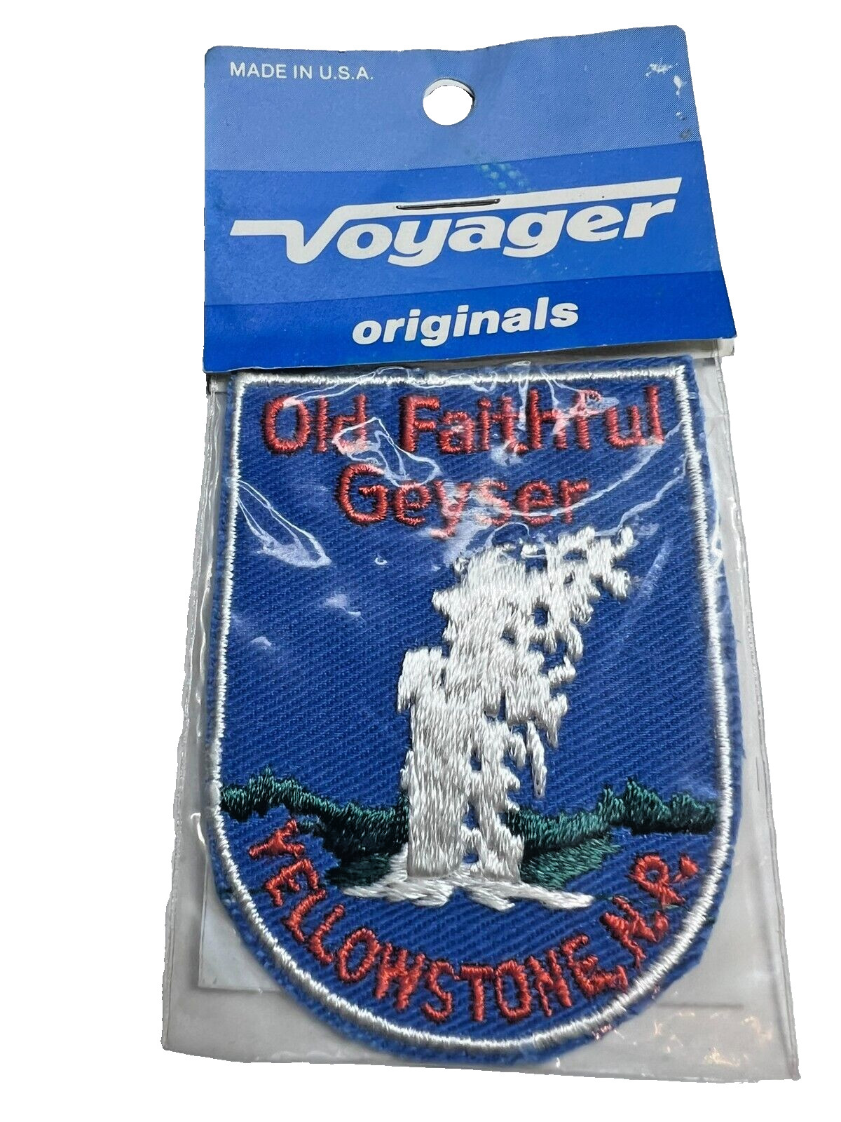 Vintage Old Faithful Geyser & Bear Yellowstone National Park Patches NEW