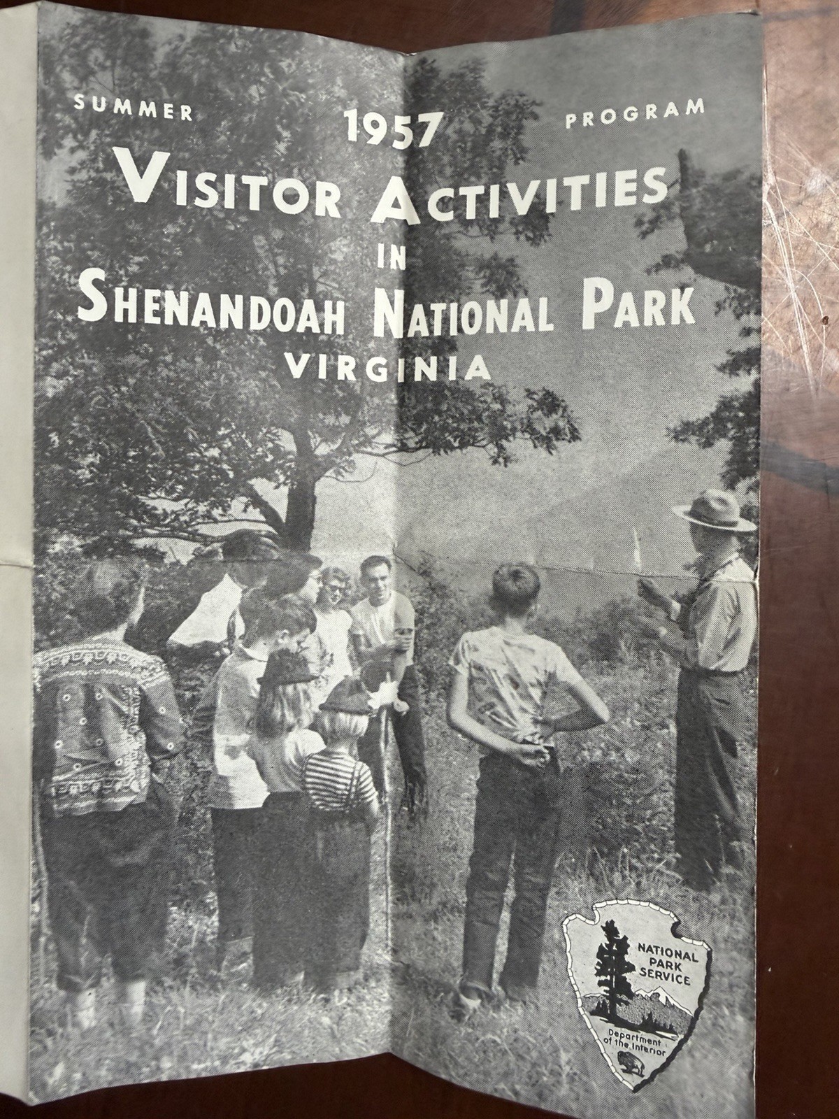 1957 Shenandoah National Park Visitor Activities Program Brochure Vintage NPS