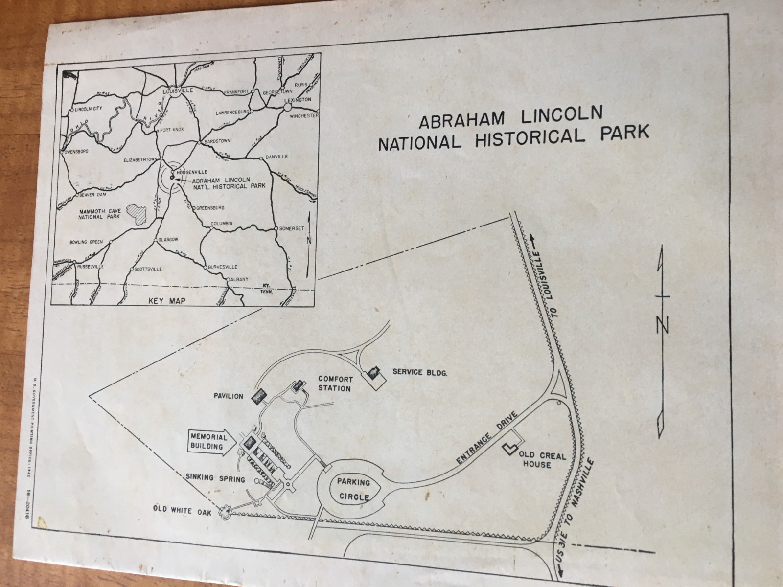 1930’s Brochure For The Abraham Lincoln National Historical Park in Kentucky