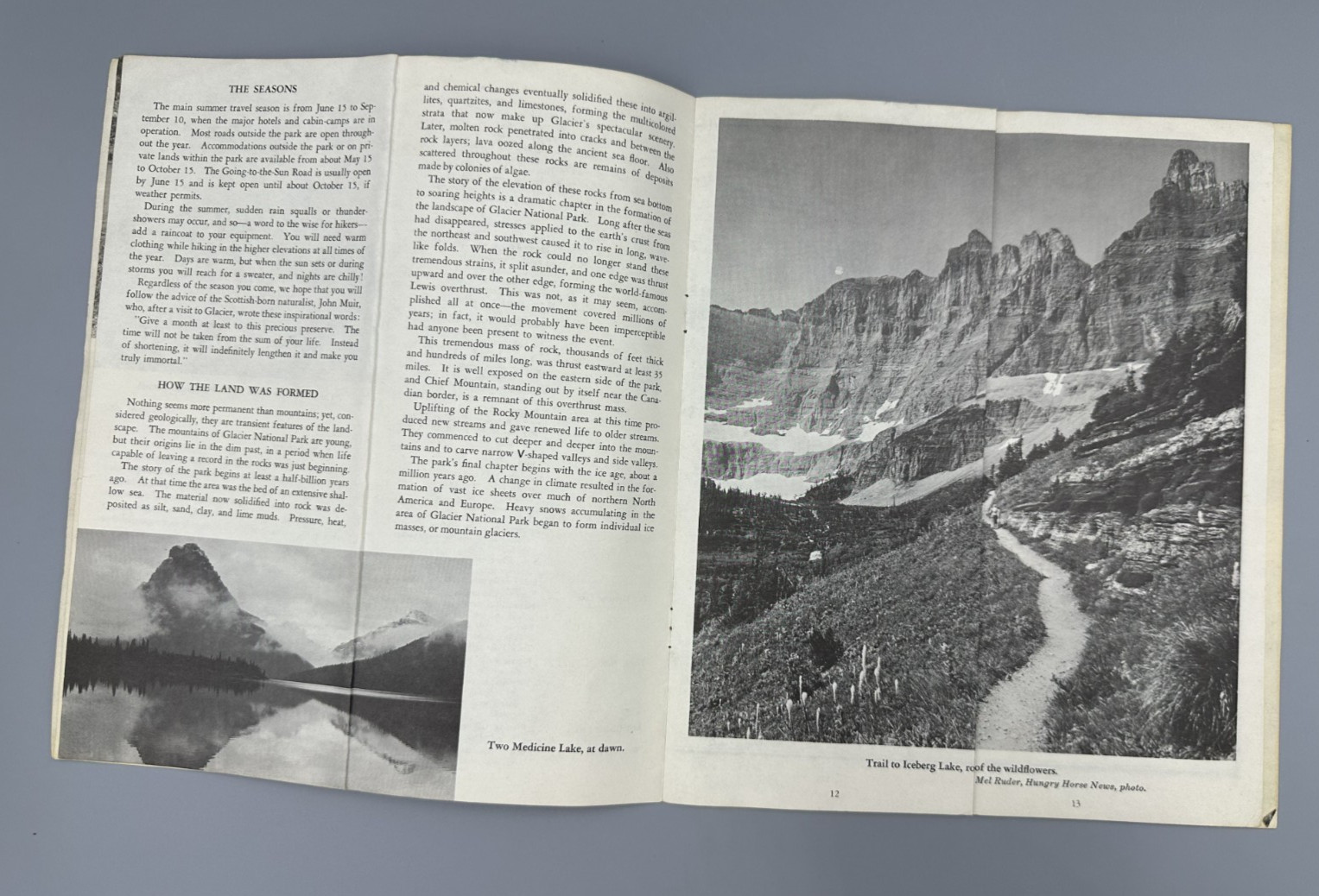 1963 GLACIER NATIONAL PARK Brochure with MAP