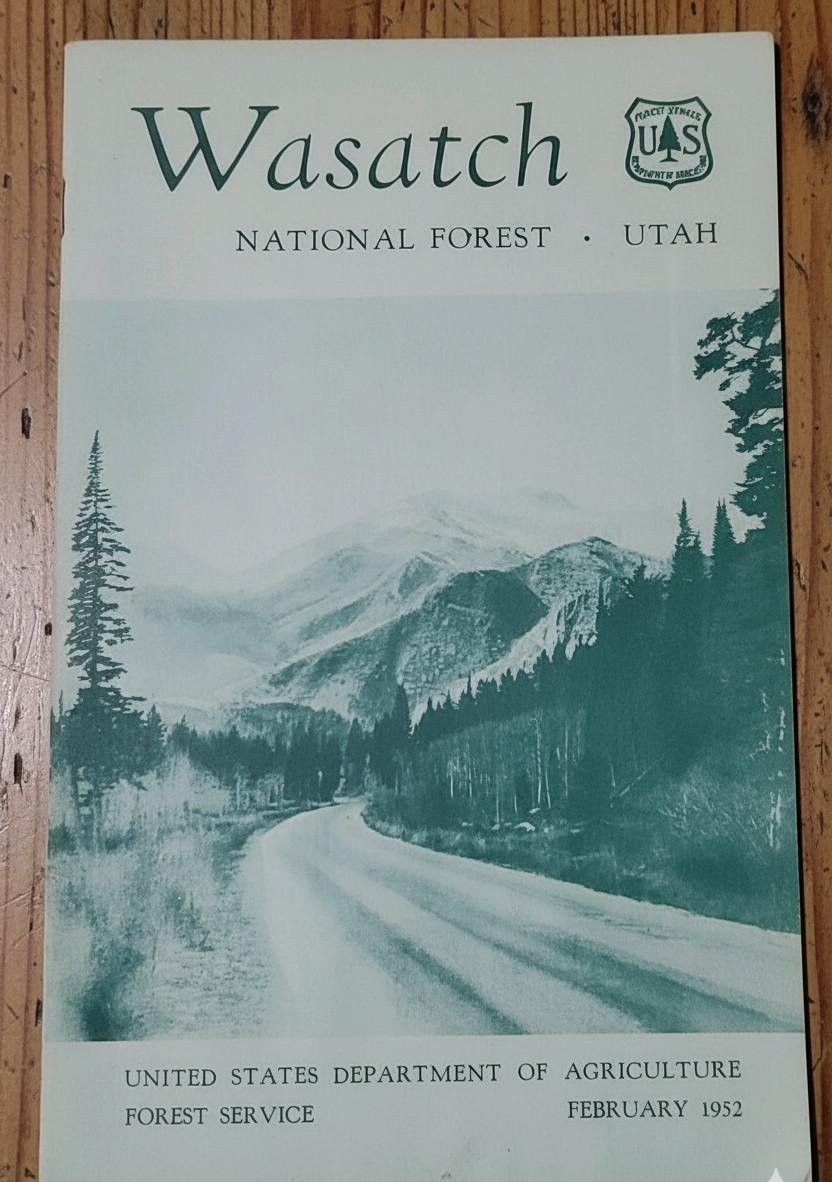 Vtg Wasatch National Forest Utah Brochure 1952 USDA Service Travel Souvenir