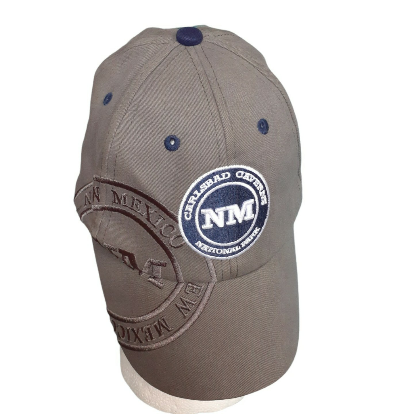 Vintage Carlsbad Caverns NM Hat Baseball Trucker Army Green