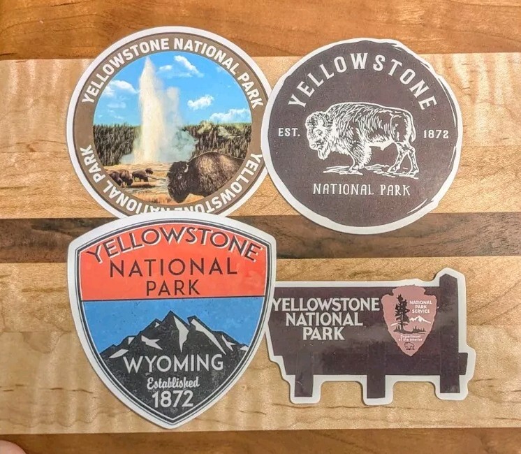 Set Of Four 3″ Yellowstone Sticker Decal