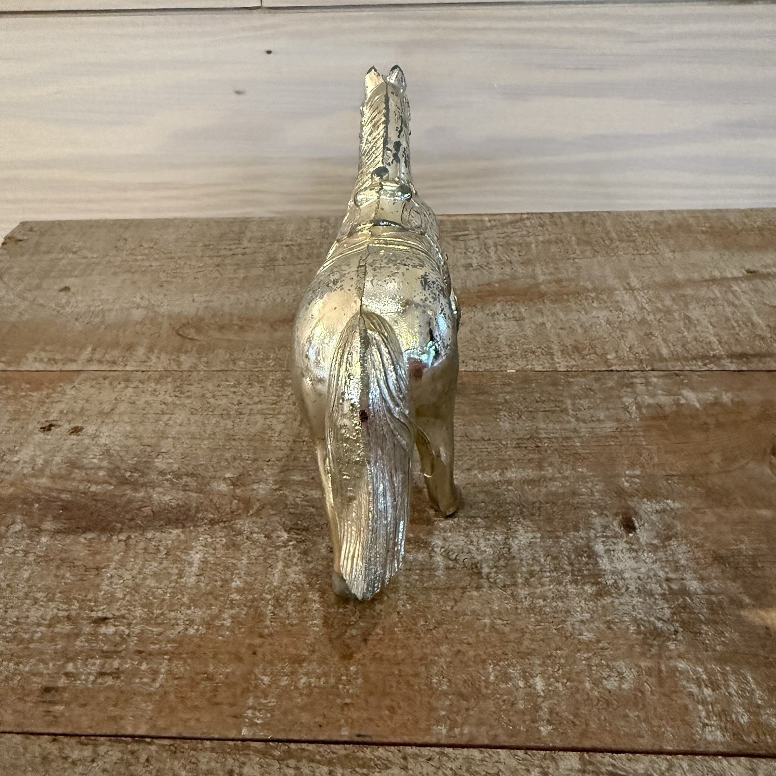 Silver Metal Horse- 11″ x 8.25″ Western Equestrian Decor Made In USA
