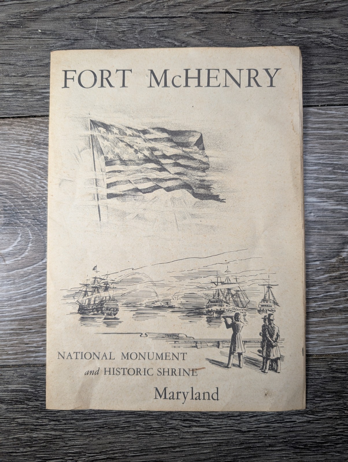 Vintage 1958 Fort McHenry National Monument Brochure Pamphlet Historic Maryland