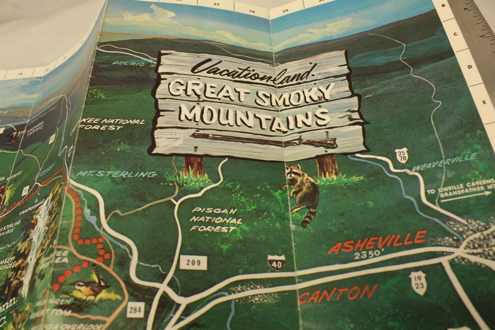 Vintage 1968 Smoky Mountains Souvenir Maps Guide And Directory National Park