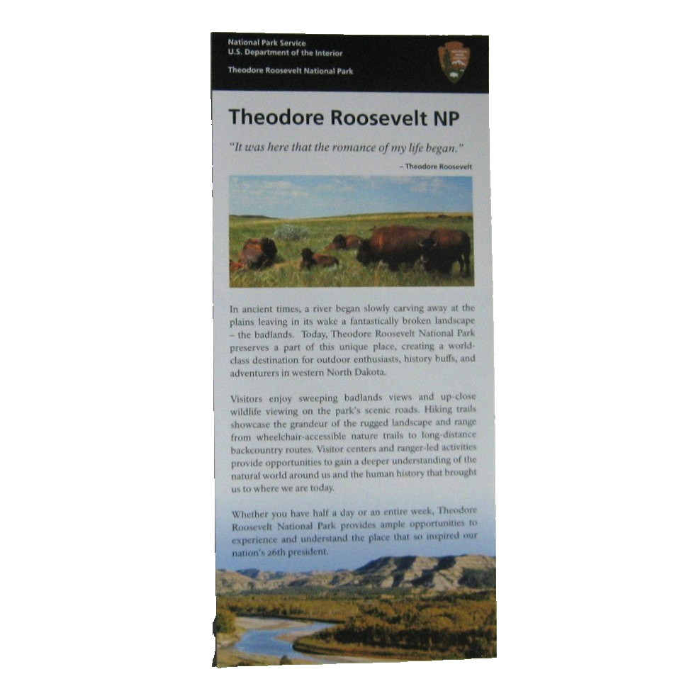 4 NPS Brochures Theodore Roosevelt National Park North Dakota