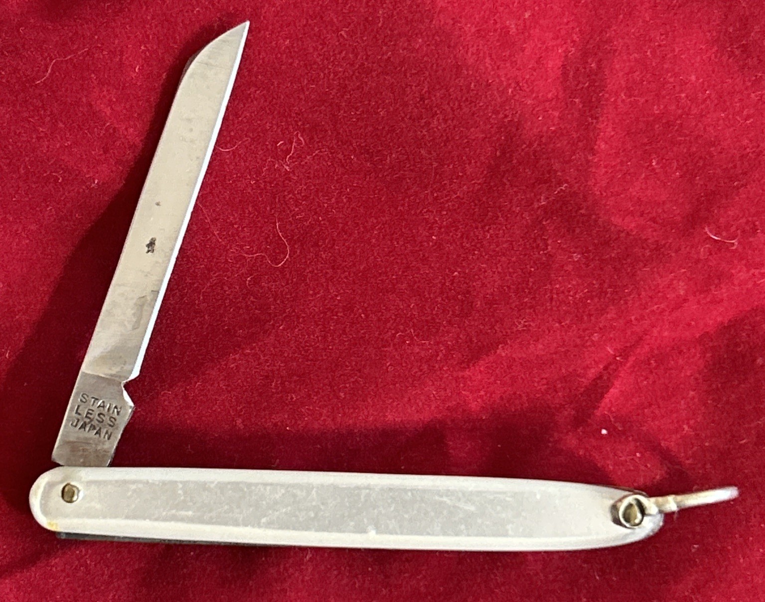 Vintage Yellowstone Park Pocket Knife Japan Pen Knife Sheepsfoot Souvenir