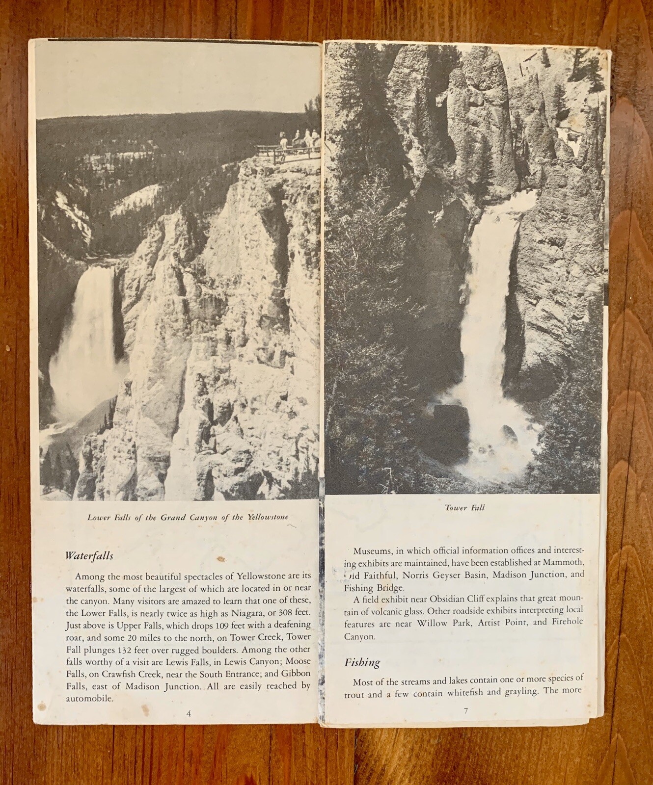 Original 1956 Yellowstone National Park Travel Brochure Wyoming, Montana, Idaho