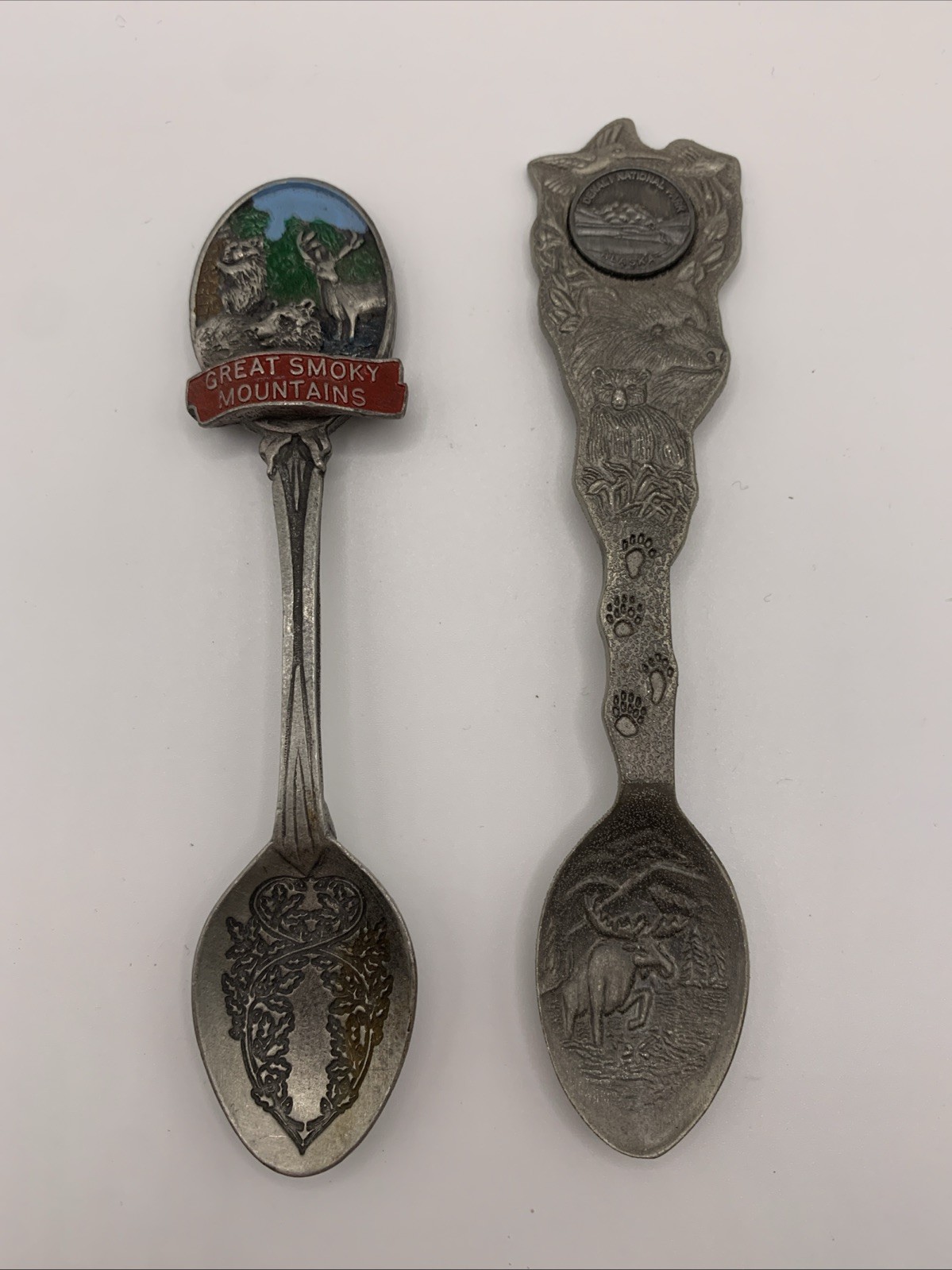 National Parks USA Souvenir Spoons Great Smoky Mountains & Denali National Park