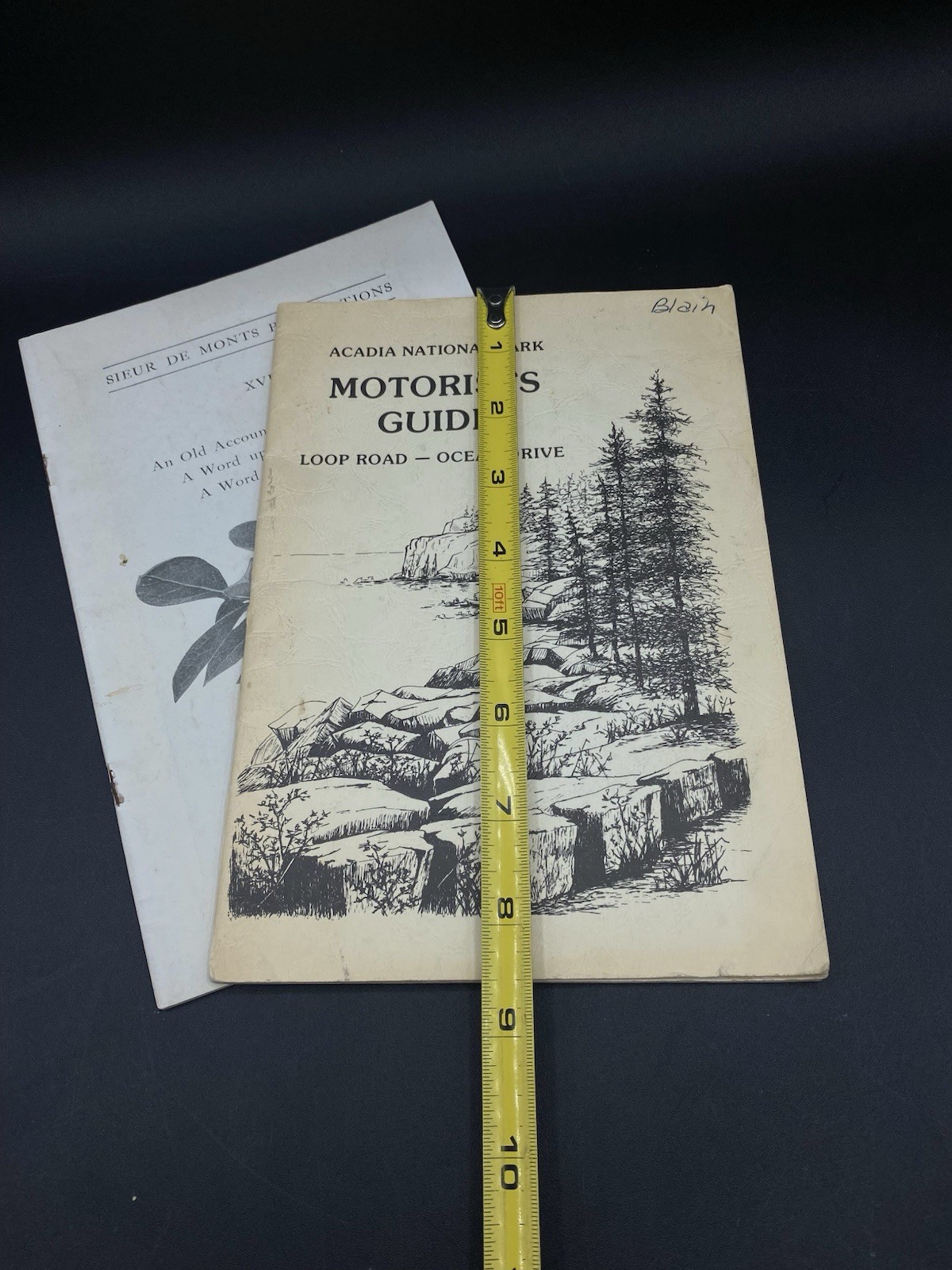 1977 Acadia National Park US Motorists Guide & Sieur de Monts National Monument