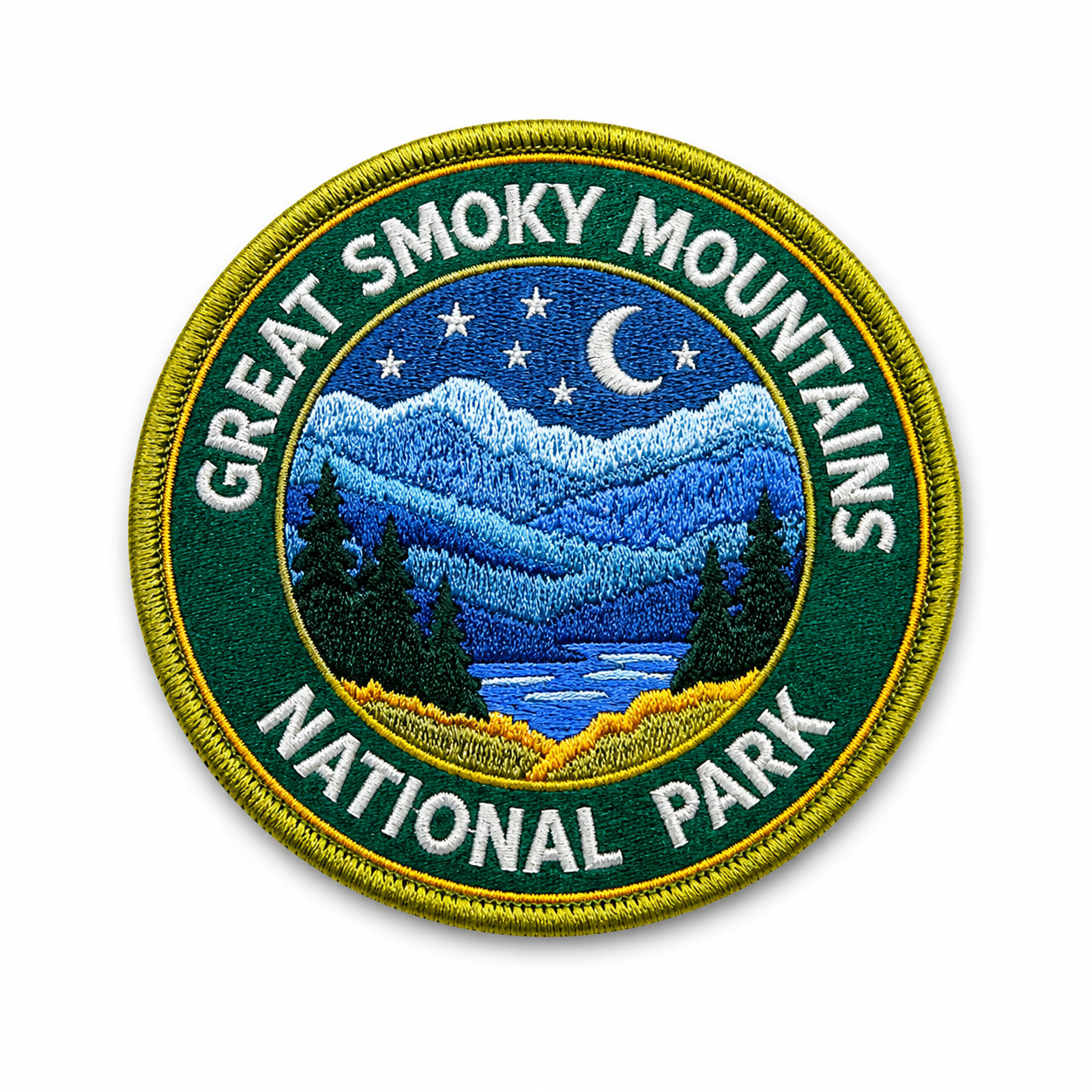 Great Smoky Mountains 3 inch Patch – Embroidered Iron On Night Travel Badge