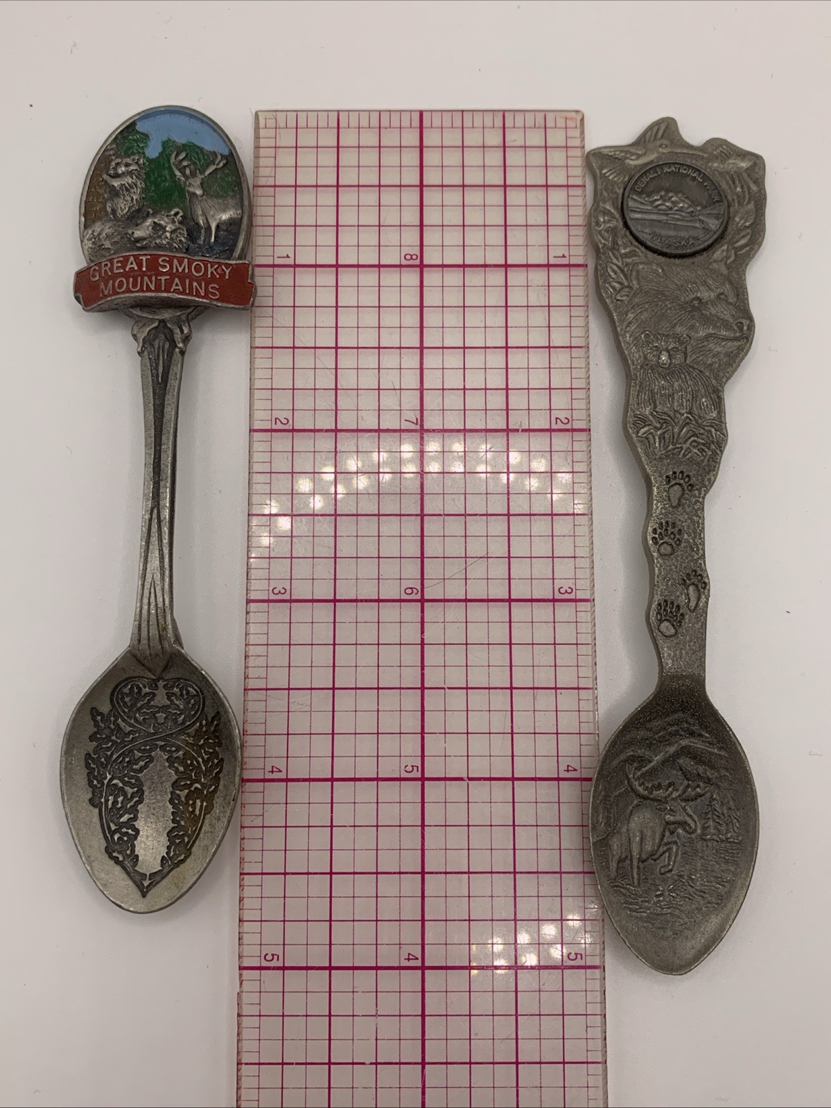 National Parks USA Souvenir Spoons Great Smoky Mountains & Denali National Park