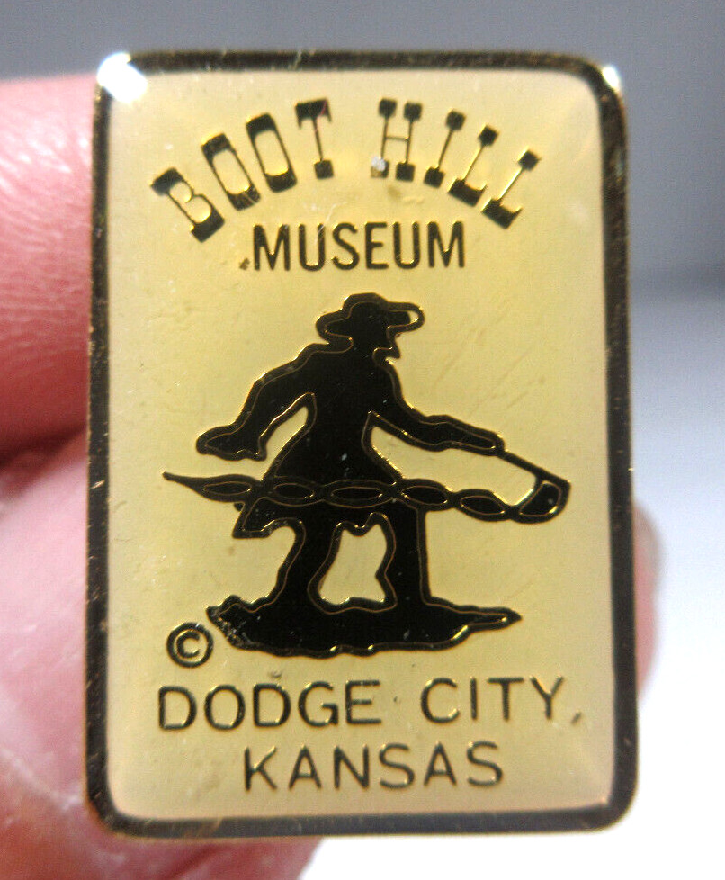 vintage Boot Hill Museum Dodge City Kansas Old West souvenir lapel pin