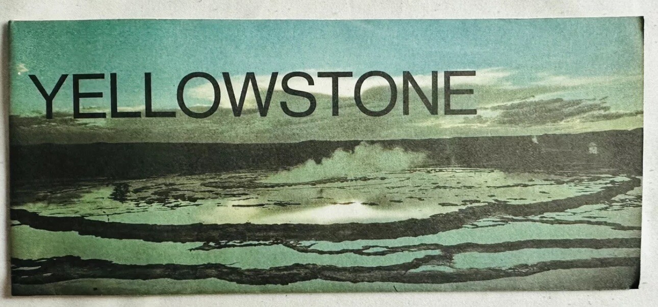 1975 Travel Brochures Yellowstone National Park Map Ephemera Dept of Interior