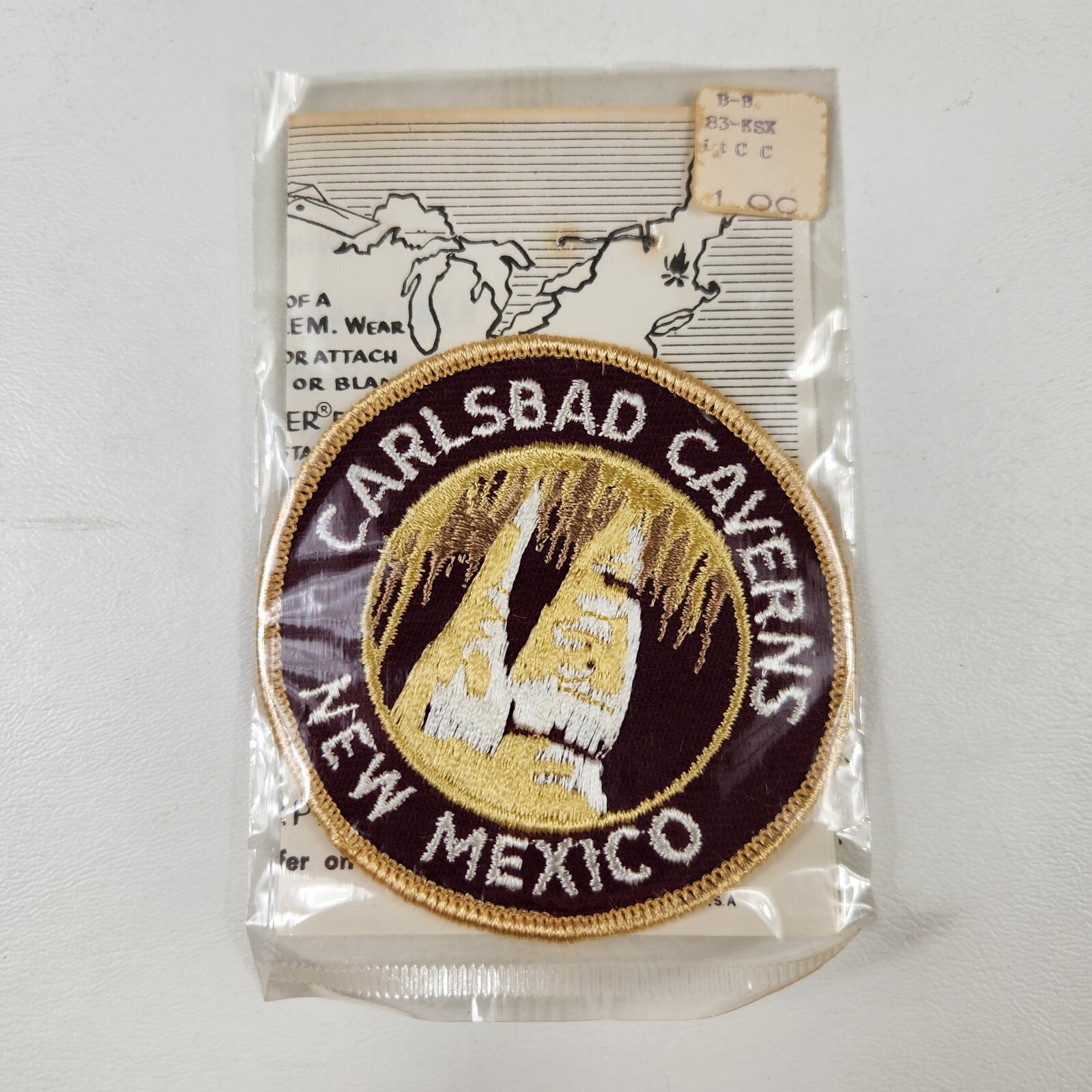 Carlsbad Cavern New Mexico Vintage Iron On Trail Blazer Emblems B&B 1970s 3″
