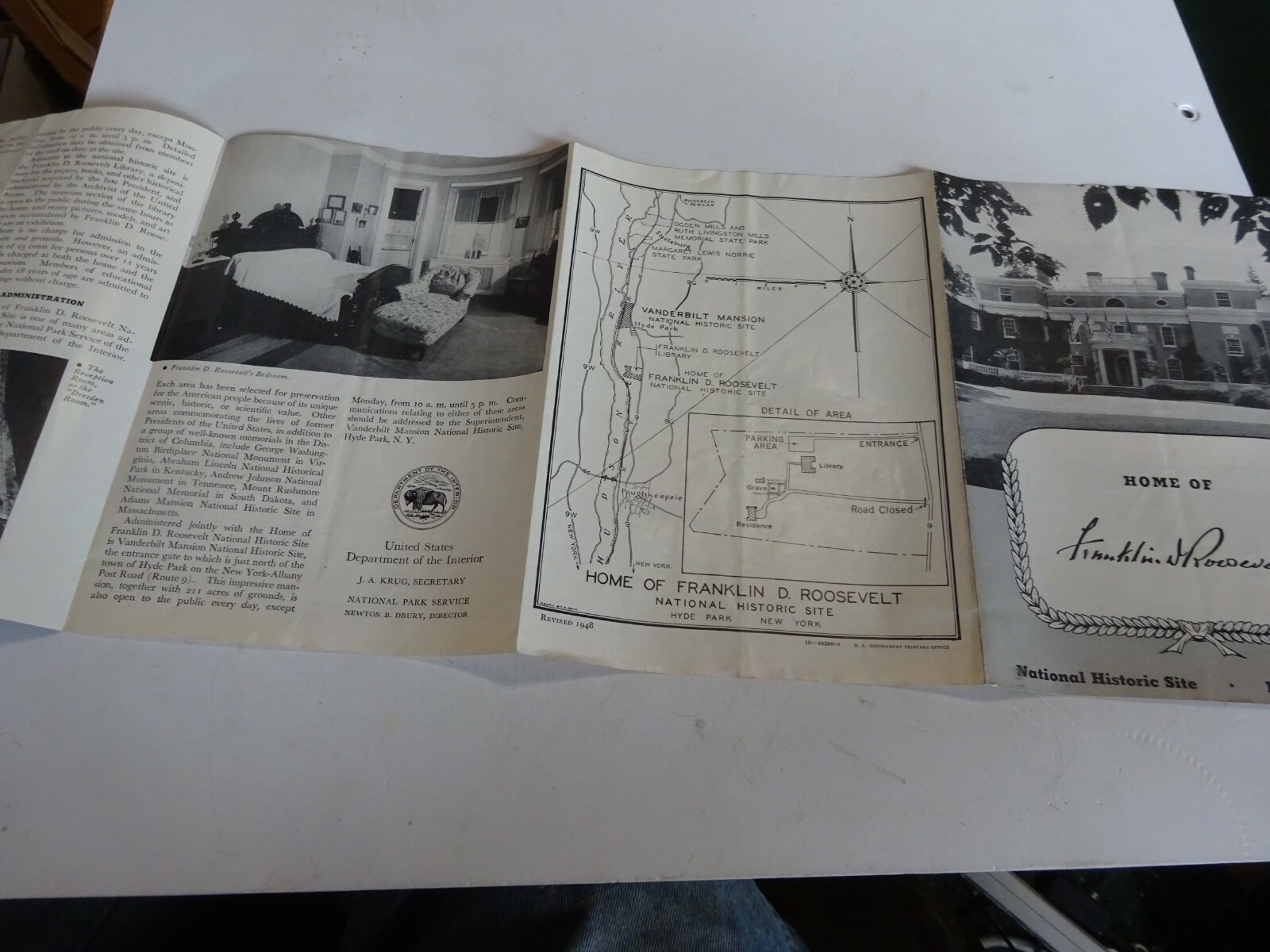 1948 Home of Franklin D Roosevelt National Historic Site brochure