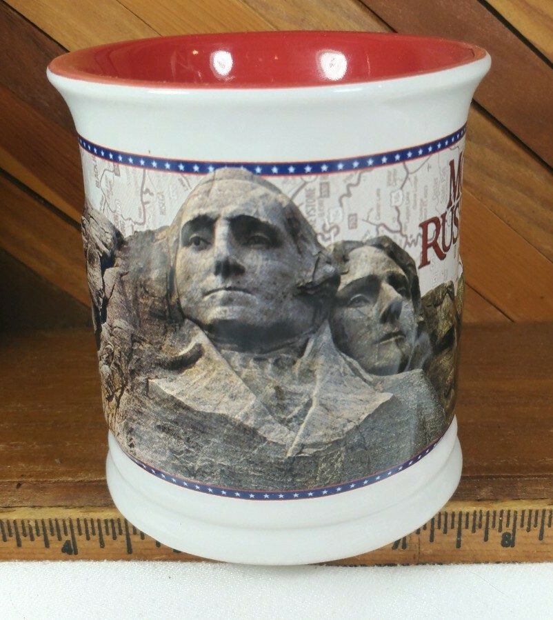 Mount Rushmore Travel Souvenir Embossed Ceramic Coffee Mug Cup