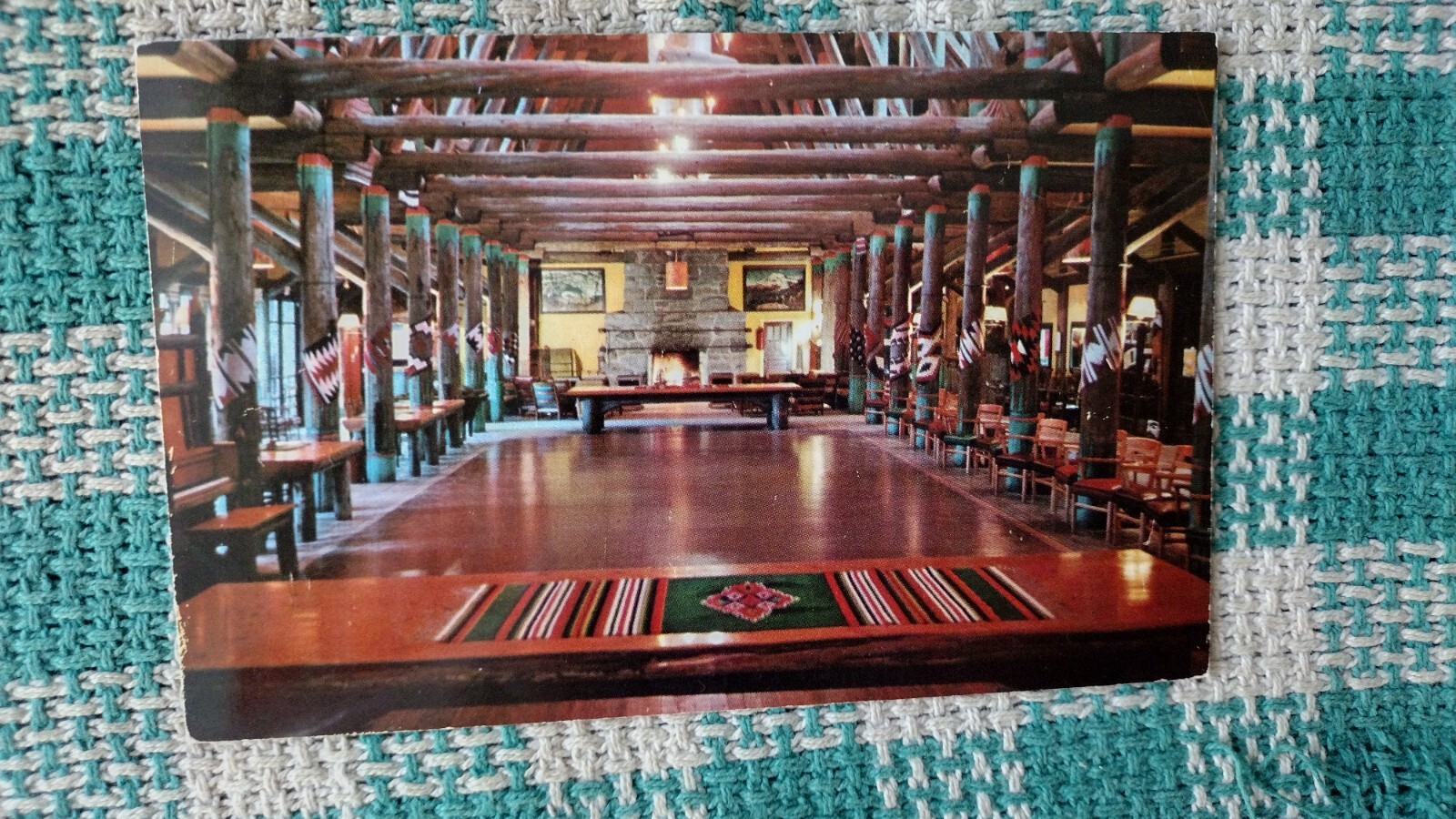 BEAUTIFUL POST CARD PARADISE INN LOBBY MT.RAINIER NATIONAL PARK WASHINGTON