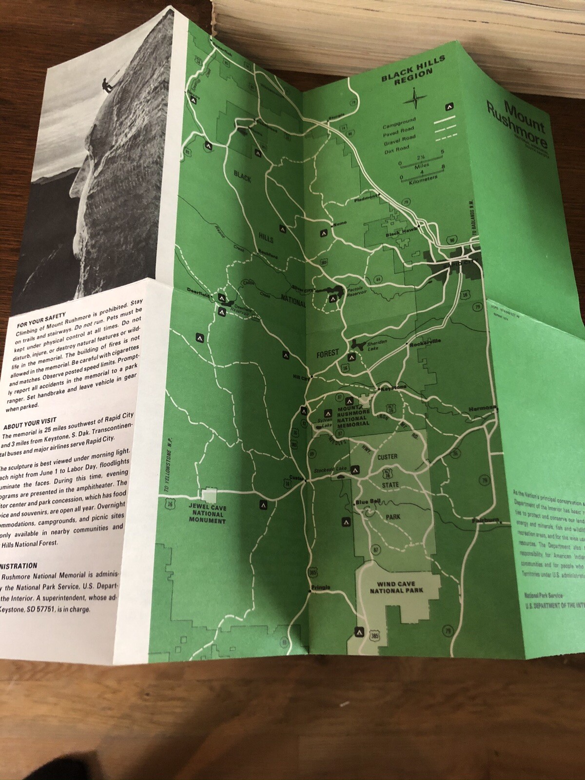 Mount Rushmore National Memorial Brochure 1974