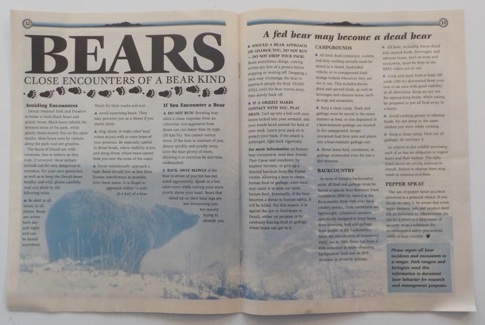 Lot of 2 Vintage 1999 Denali National Park Souvenir Newspapers/Visitor Guides 