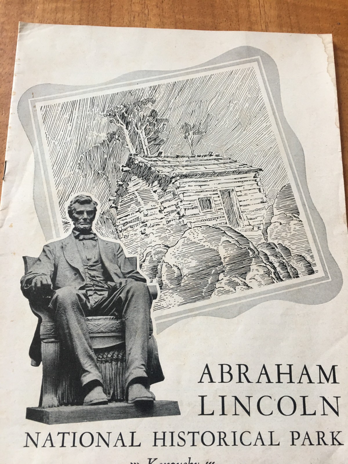 1930’s Brochure For The Abraham Lincoln National Historical Park in Kentucky