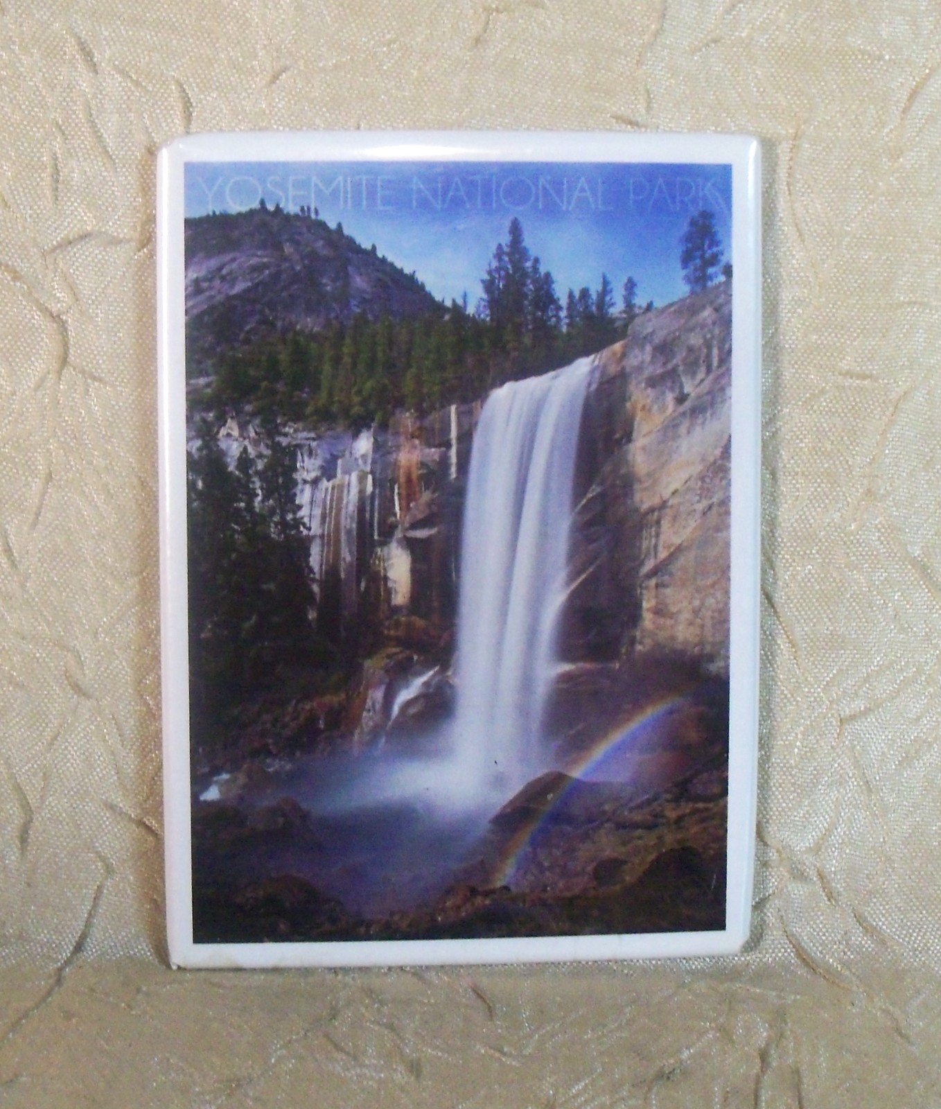 Yosemite National Park Metal Magnet with Waterfall California