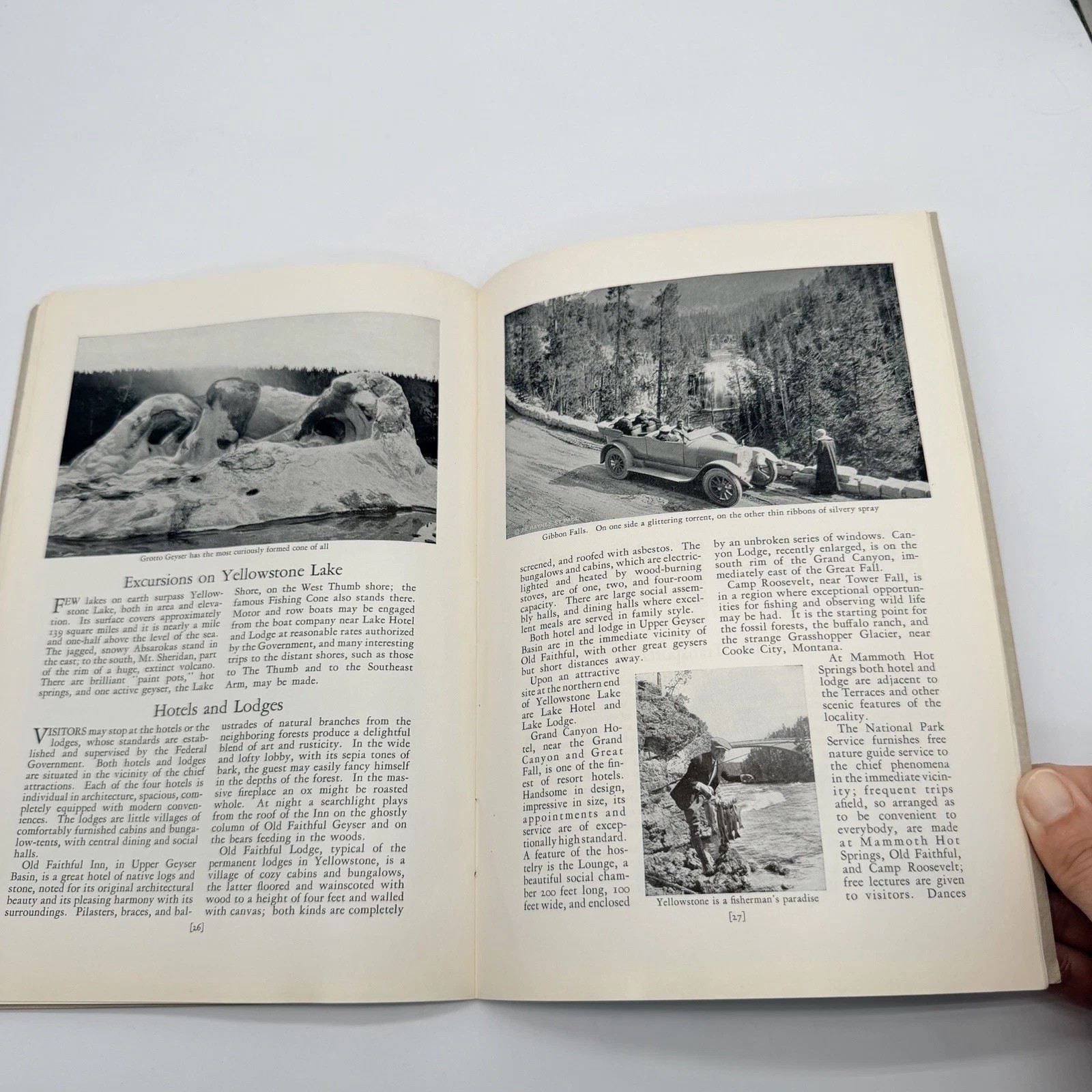 1927 Booklet Yellowstone National Park Union Pacific Railroad The Overland Route