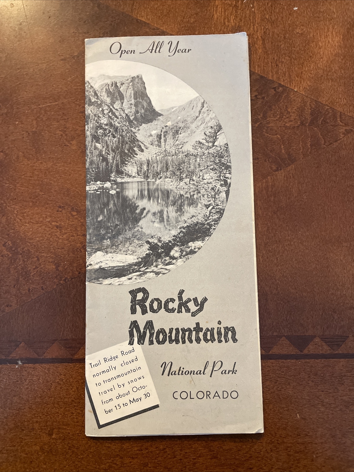 Rocky Mountain National Park, Colorado VINTAGE 1953 Map/Brochure