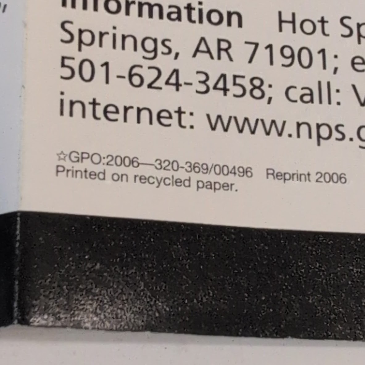 Hope Springs National Park Service NPS Unigrid Brochure GPO 2006 Reprint 2006