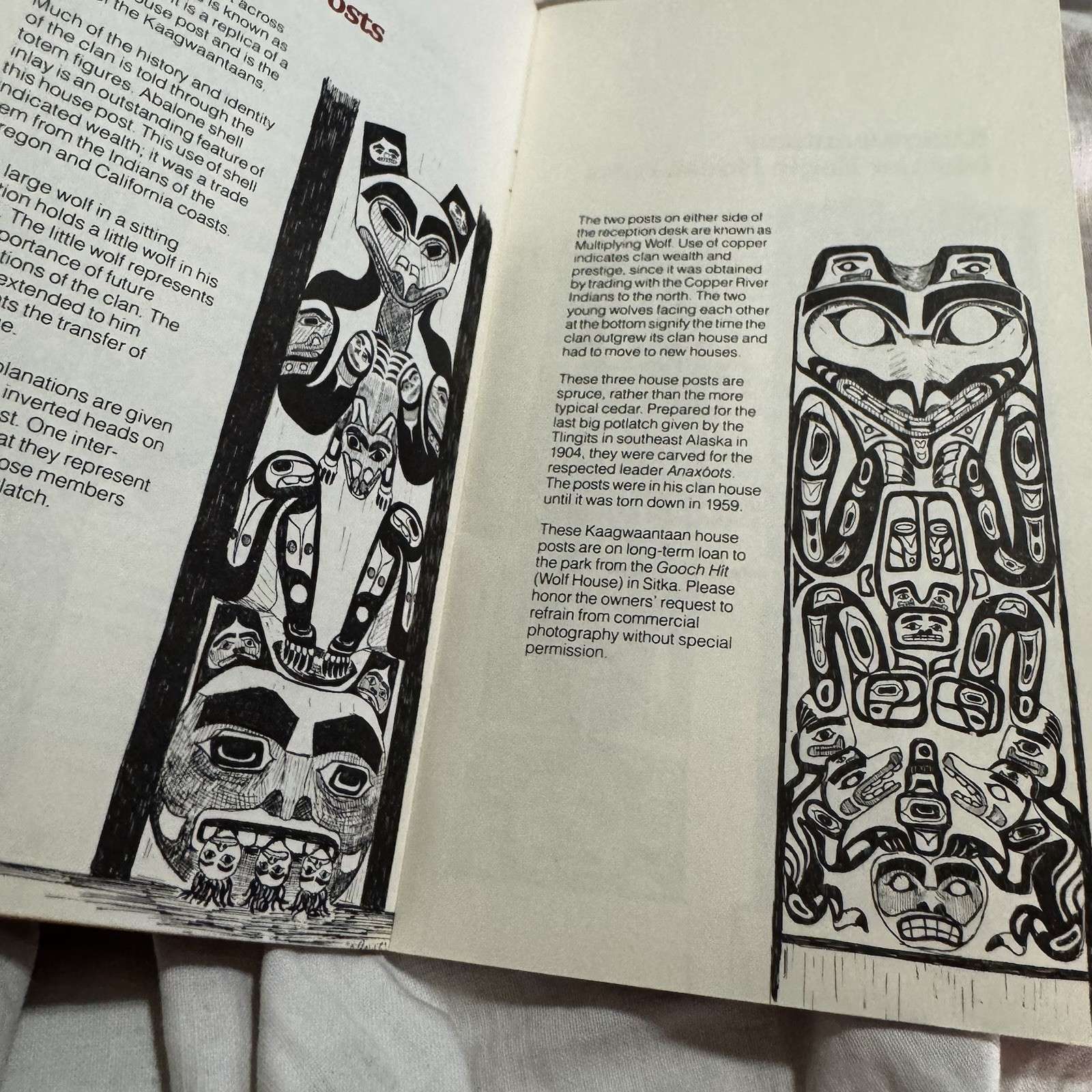 1980 “Carved History” Totem Poles House Posts Sitka National Historical Park AK