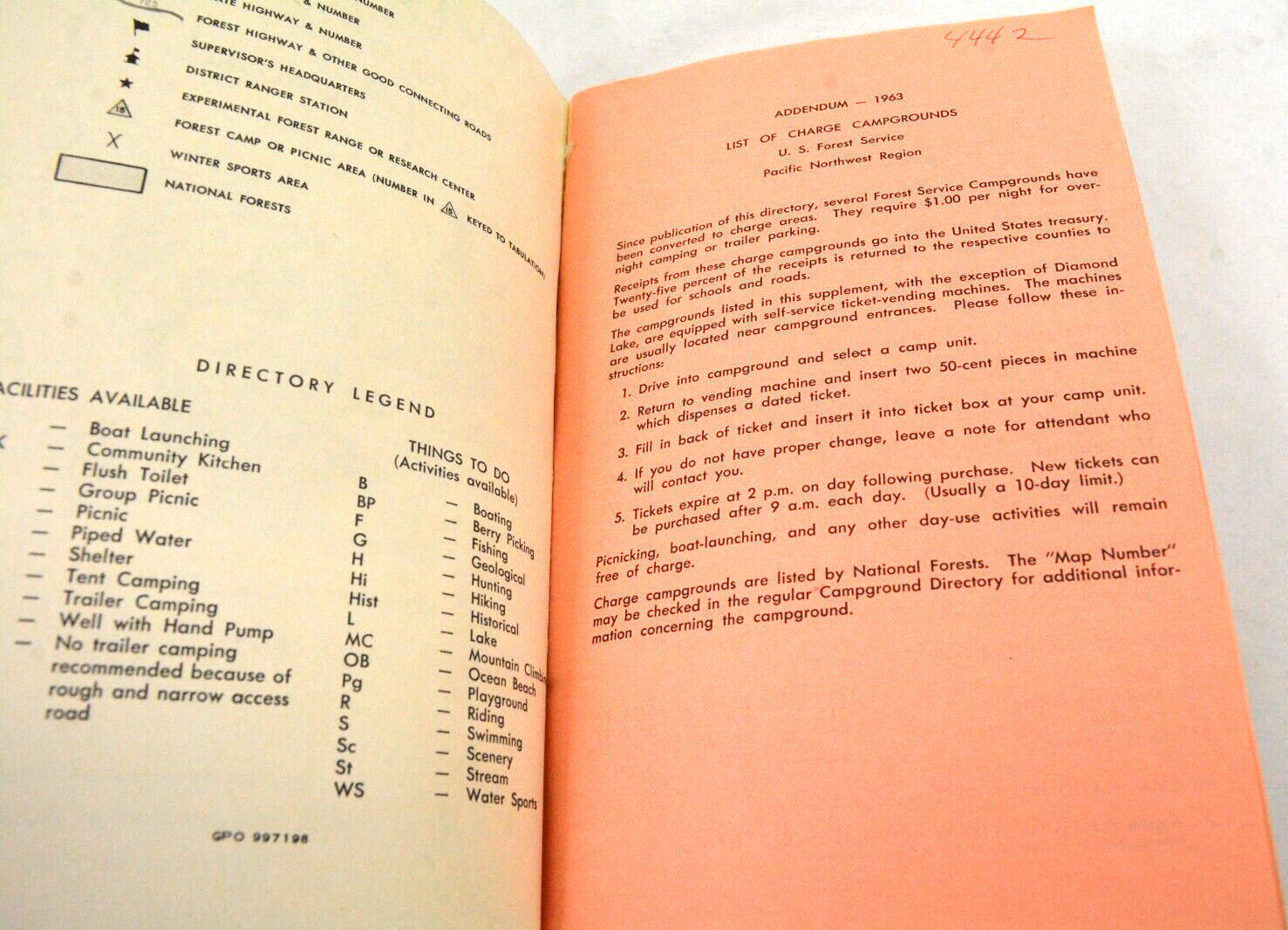 Campground Directory The National Forests Pacific Northwest Region 1963