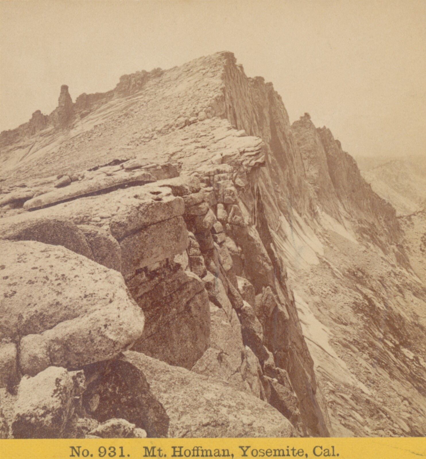 c1870 Mt. Hoffman Yosemite California Kilburn Brothers Stereoview Photograph