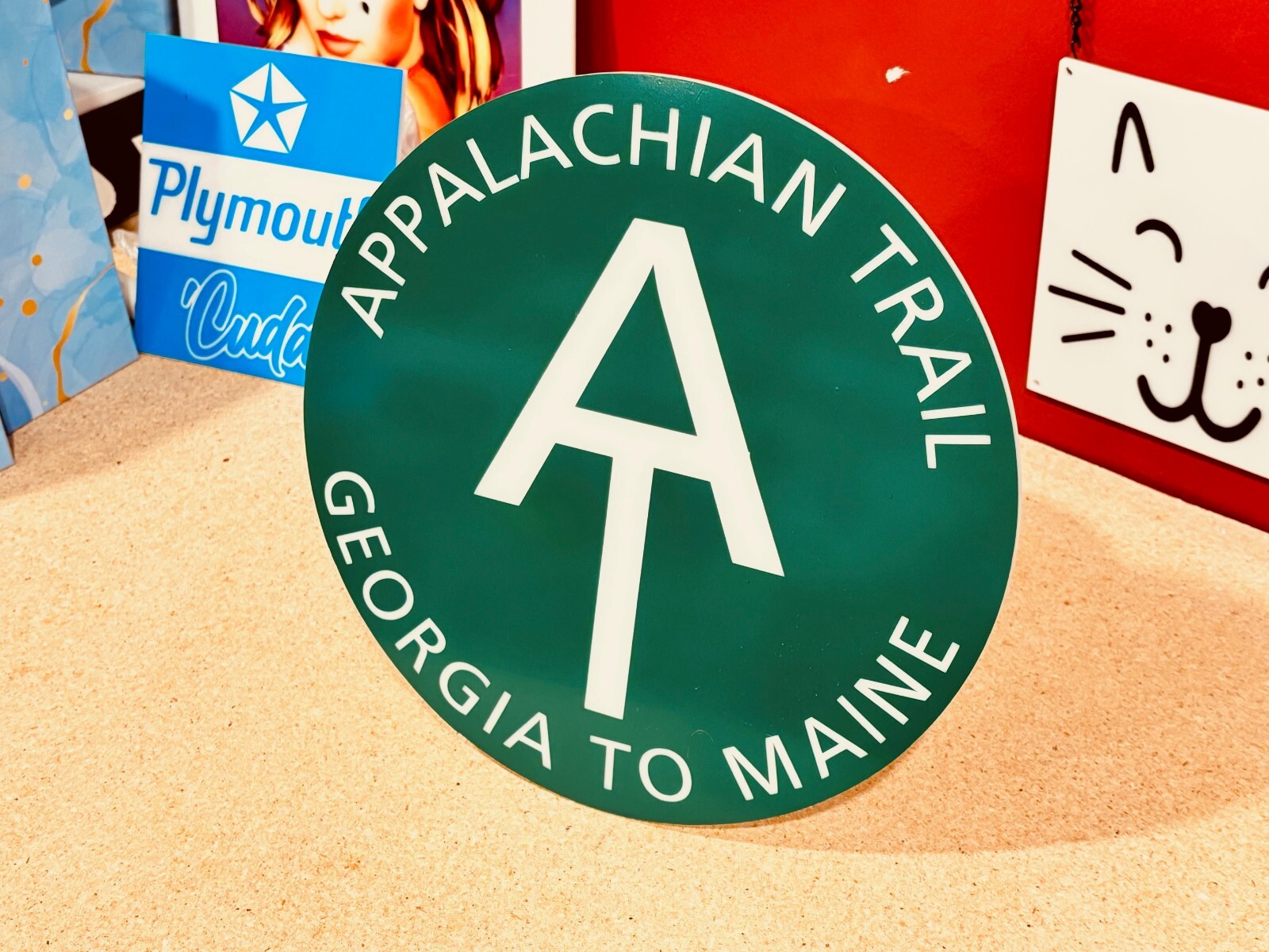 HANDMADE 10” Appalachian Trail Sign On Gloss White Acrylic FREE Decal & SHIPPING