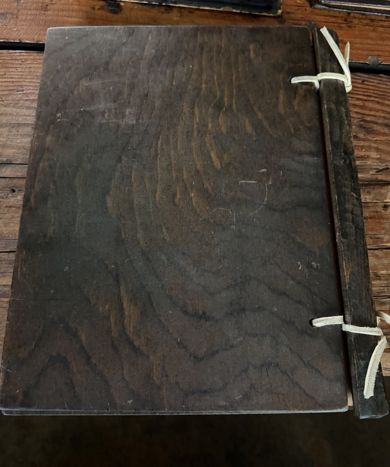 Vintage Carved Wood Scrapbook – Yellowstone National Park