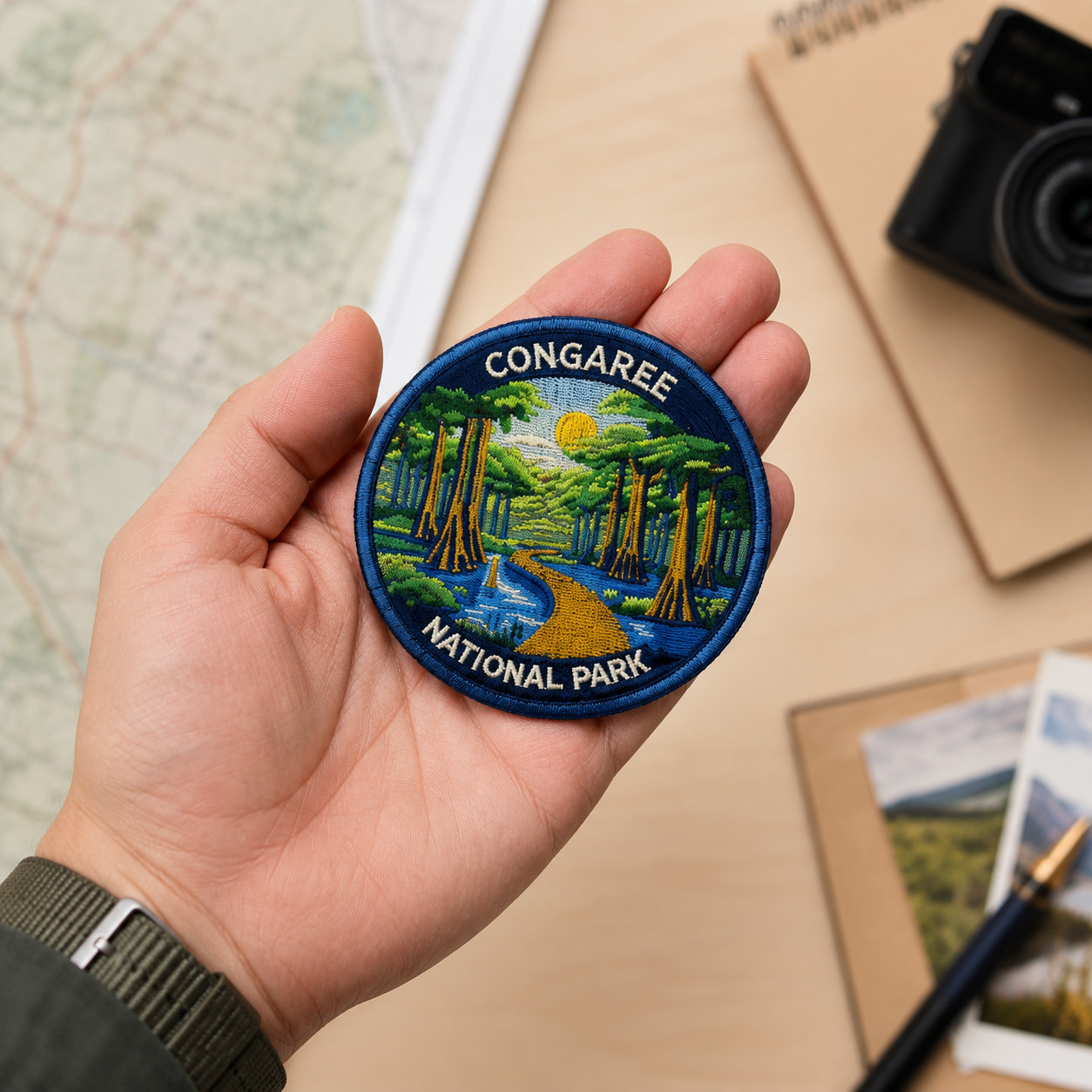 Congaree National Park Patch 3″ Iron On Embroidered Travel Souvenir Badge