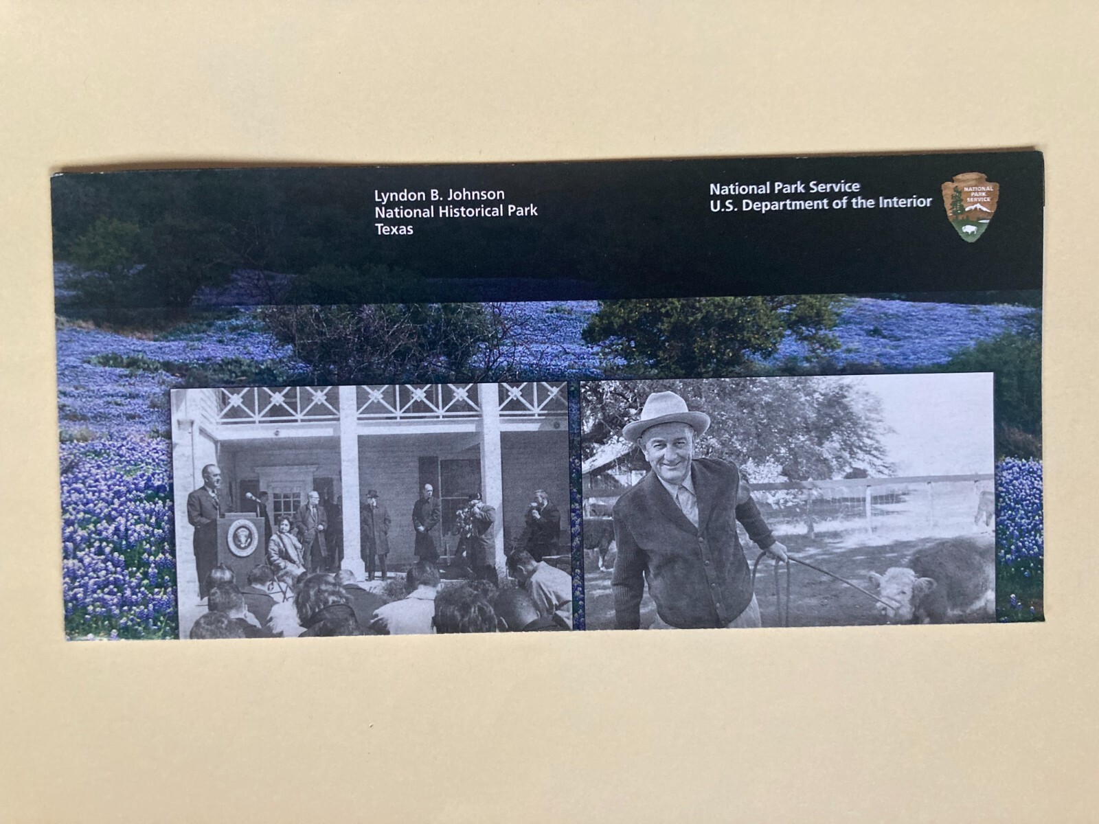 LYNDON B. JOHNSON NATIONAL PARK UNIGRID BROCHURE PASSPORT STAMPS TEXAS PRESIDENT