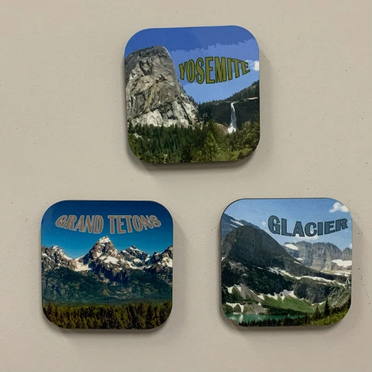 National Park Picture Magnet Set of 12 Different Beautiful National Parks