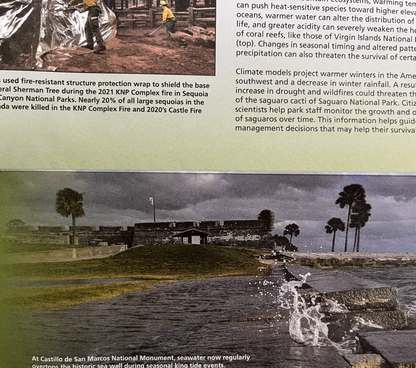 Newest CLIMATE CHANGE in NP NATIONAL PARK SERVICE UNIGRID BROCHURE/MAP GPO 2023