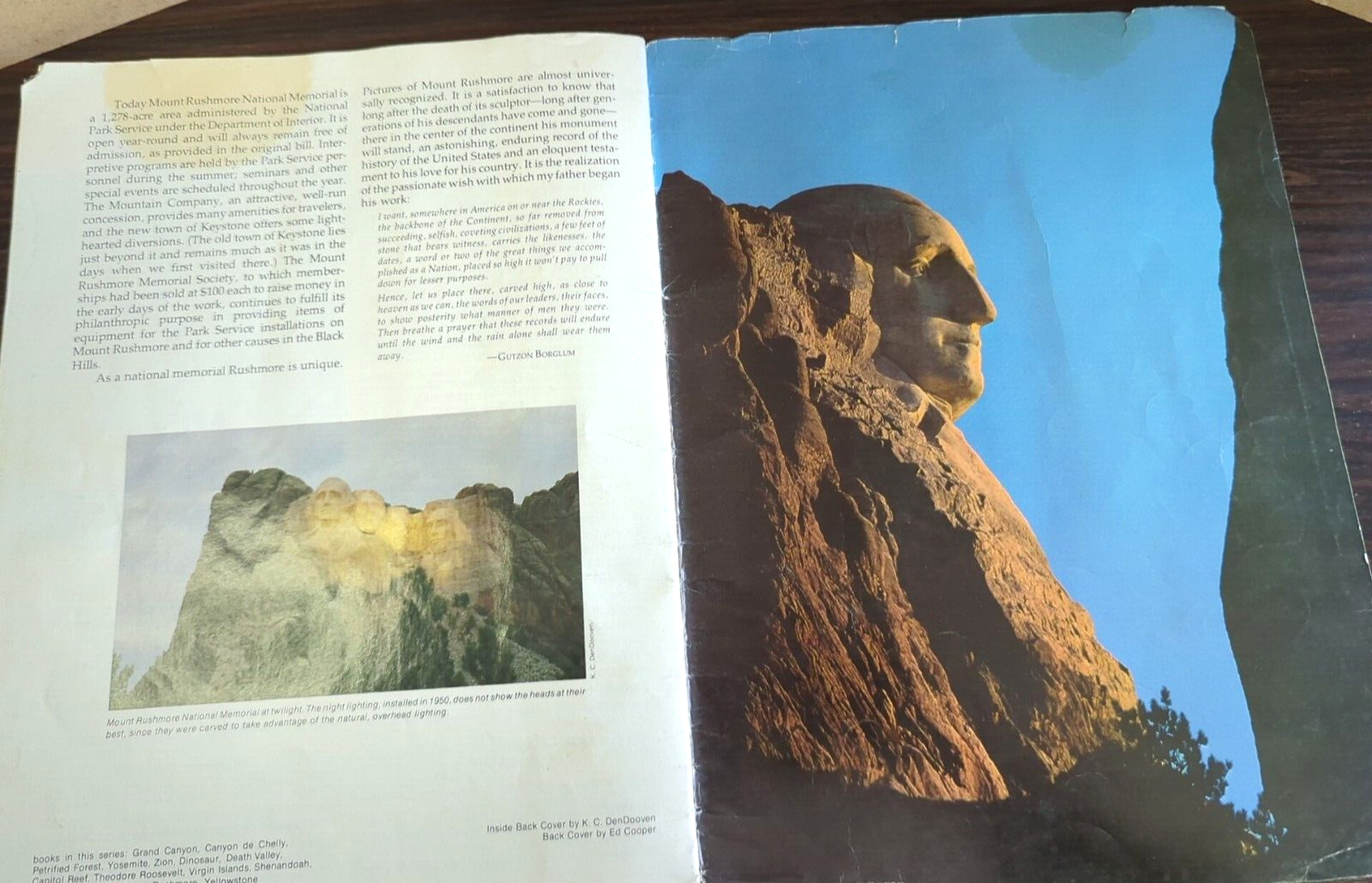 Mount Rushmore, The Story Behind the Scenery Photos, VTG, 1st Print, 1977