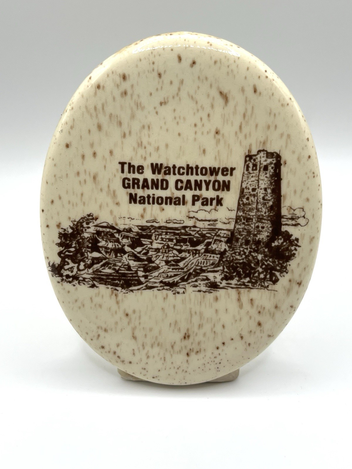 Vintage Grand Canyon Watchtower Black Hills China Souvenir Plate USA Decor