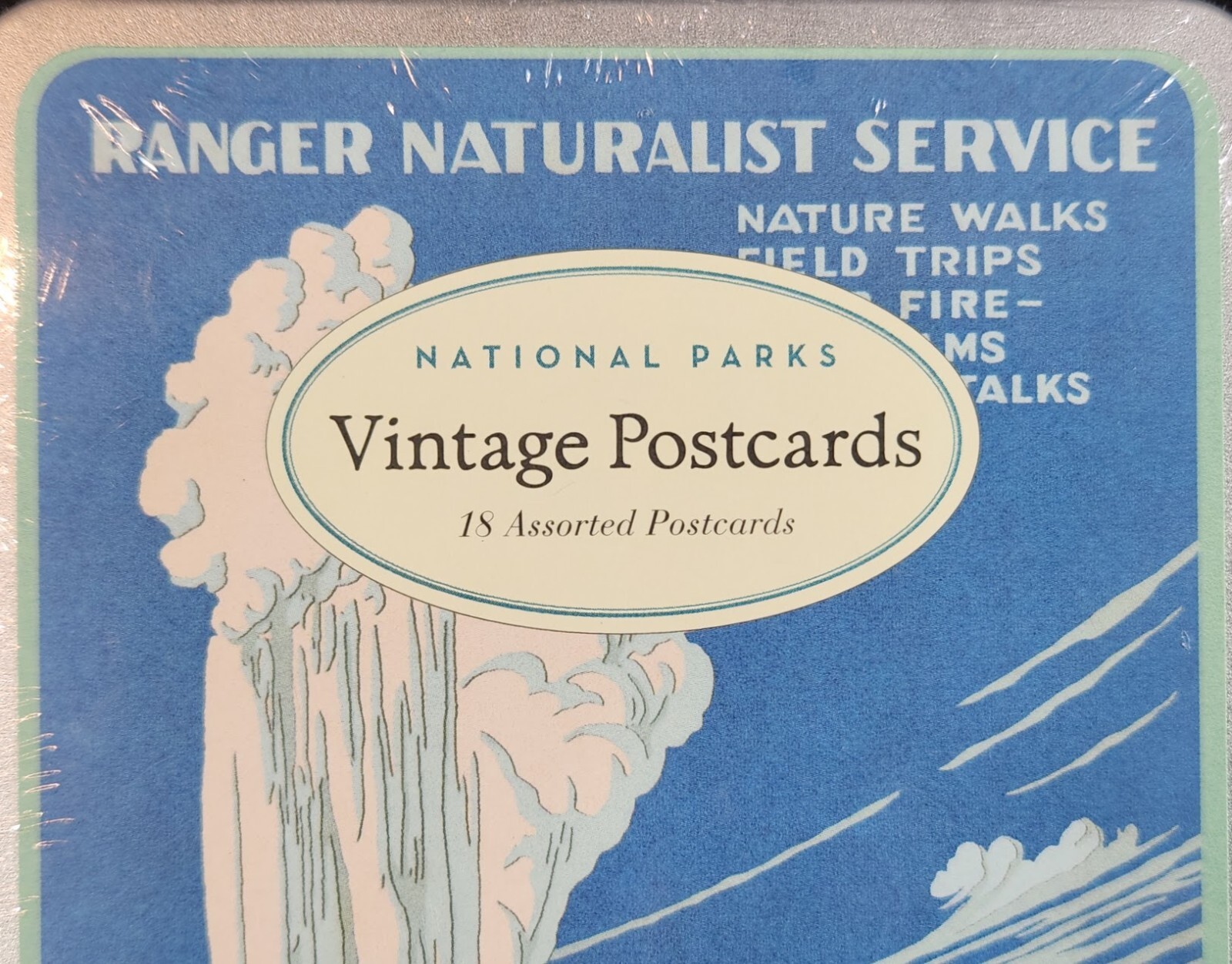 Cavallini Vintage NATIONAL PARKS Postcards Assorted 18 Count Keepsake Tin NIB