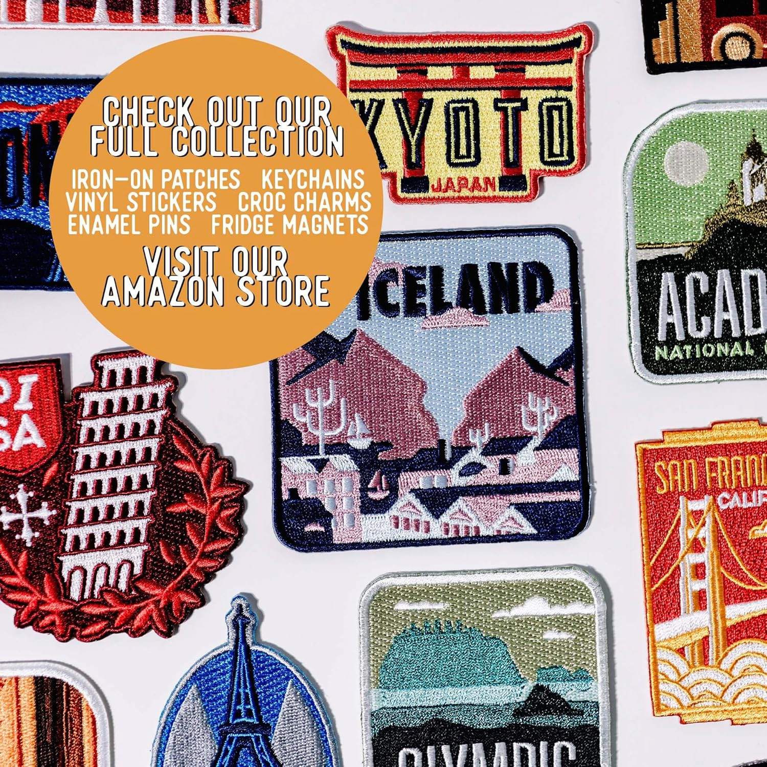 Yellowstone National Park Patch – Iron on Travel Badge – Yellowstone Souvenir –
