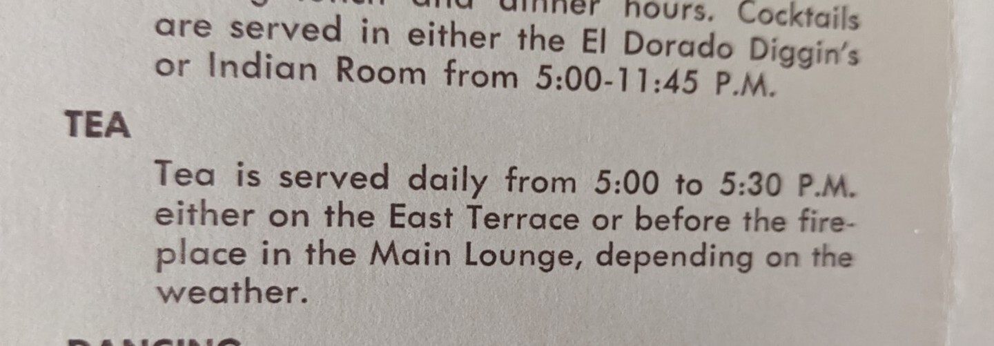 Ahwahnee Hotel Guest Folder Yosemite $48/Night Coat & Tie For Dinner Tea Daily