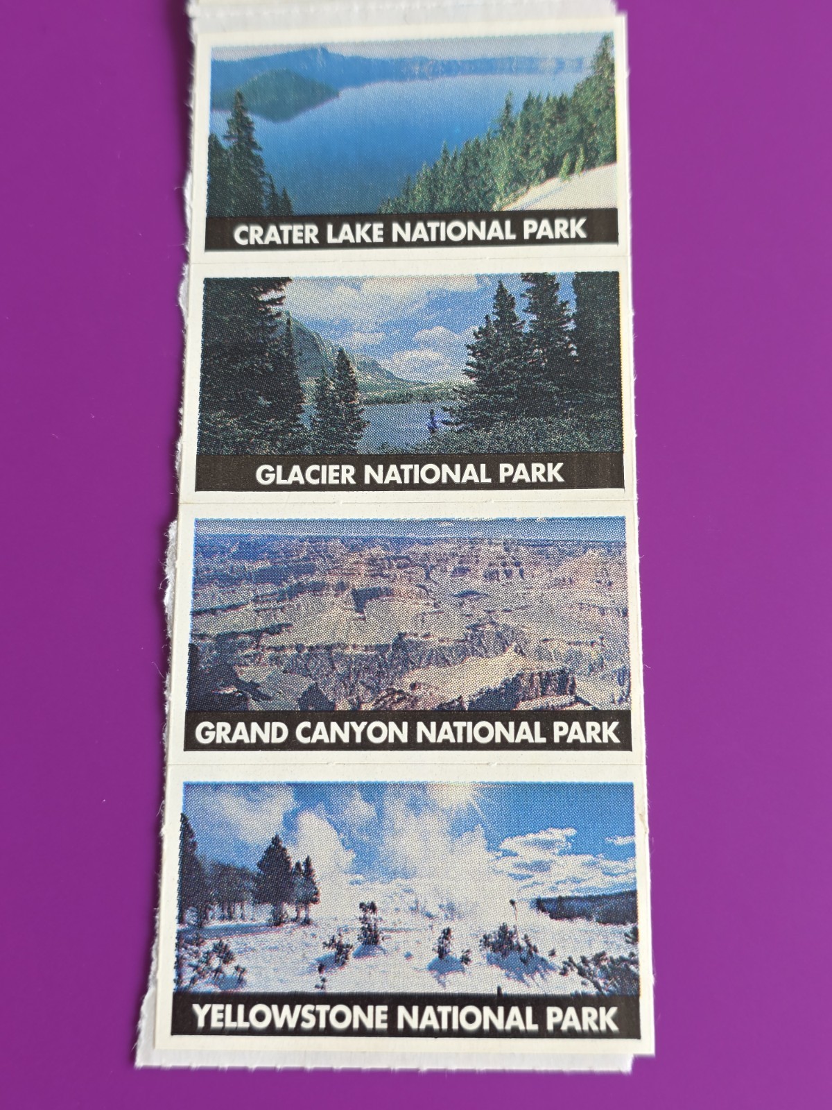 VTG National Park Souvenir Stickers Lot Grand Canyon, Crater Lake, Yellowstone